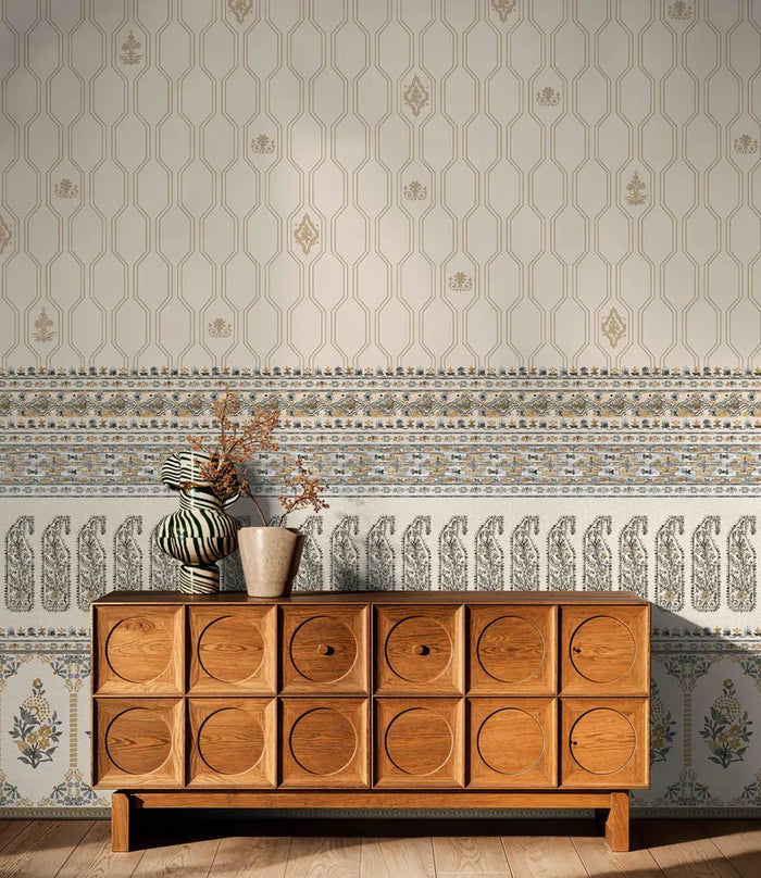 Geometric Wallpaper- Sunehri Bageecha