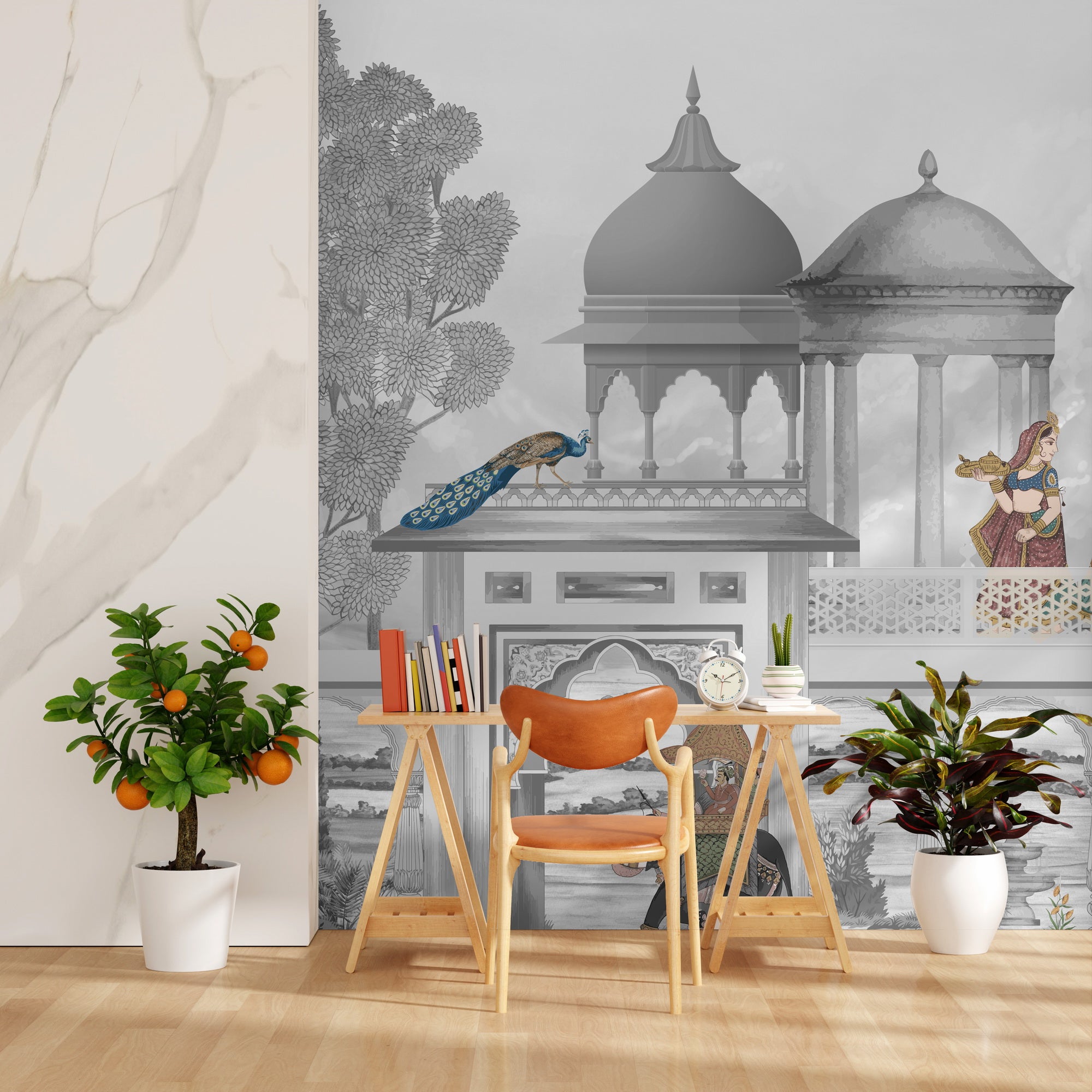 Graceful Balcony: "Shringaar" Wallpaper