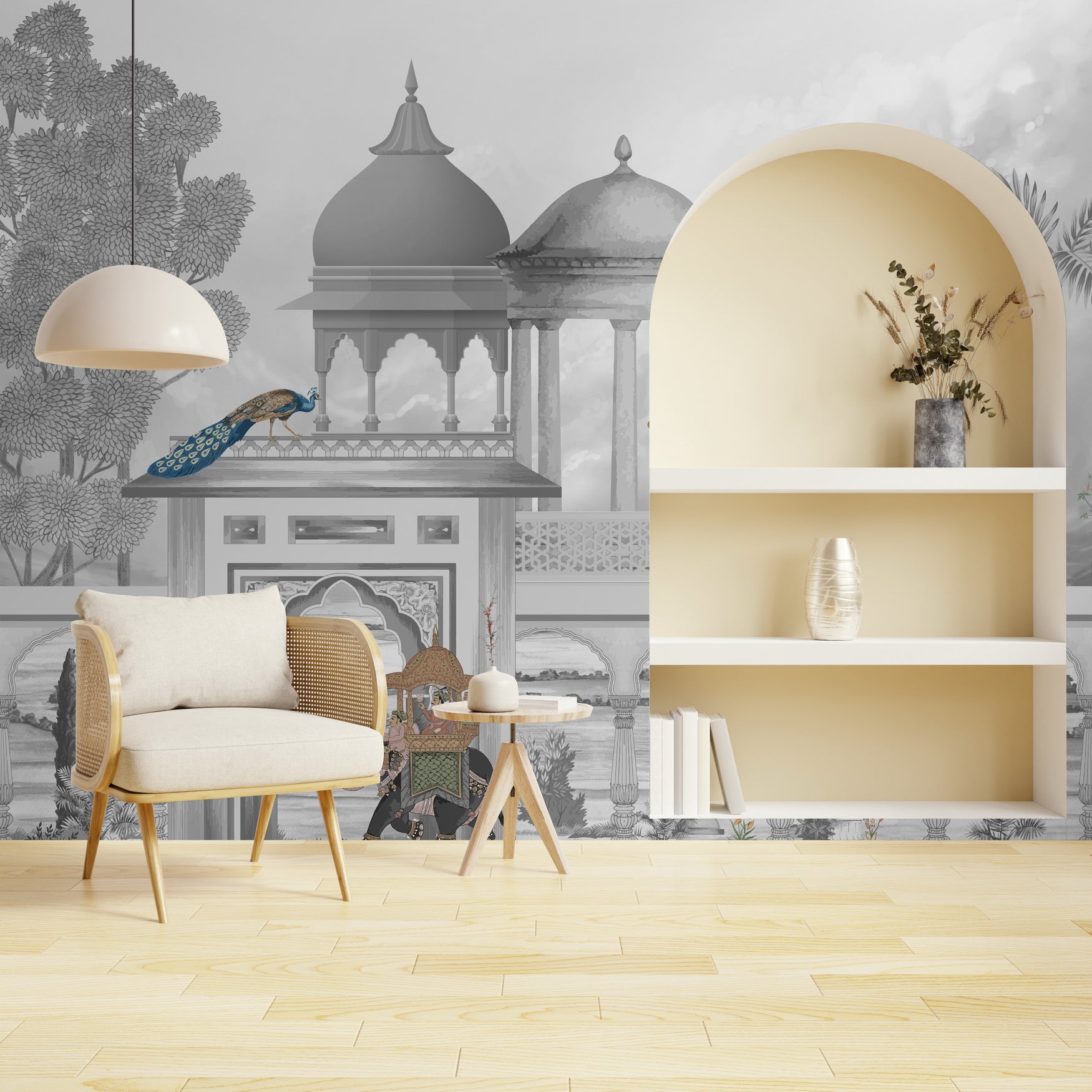 Graceful Balcony: "Shringaar" Wallpaper