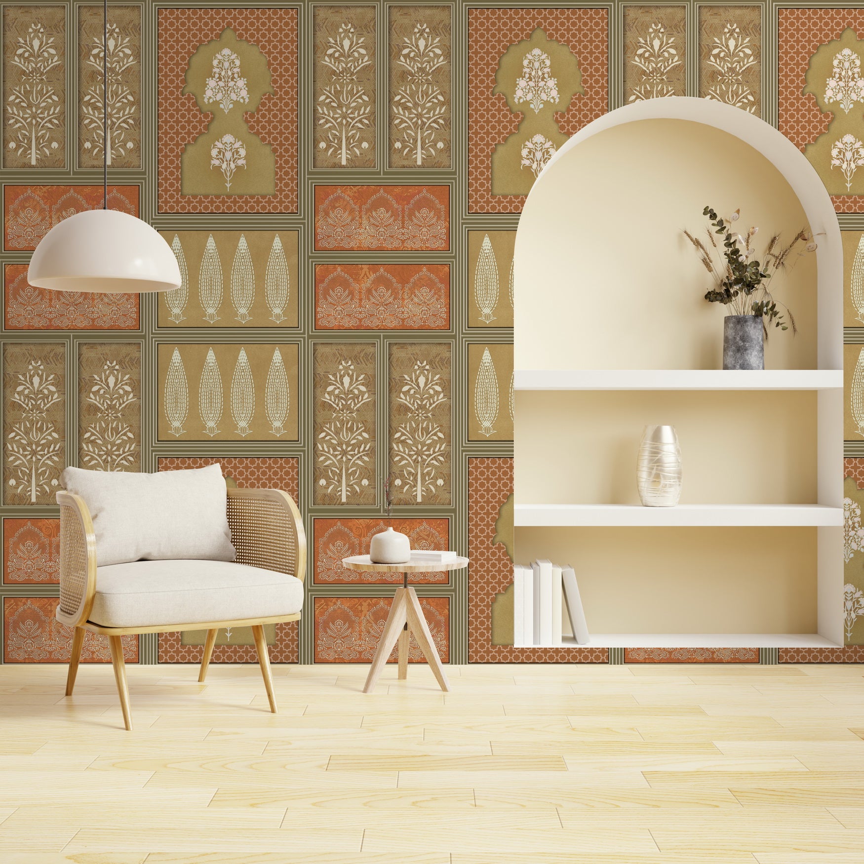 Blooming Inlay: "Rachana" Wallpaper