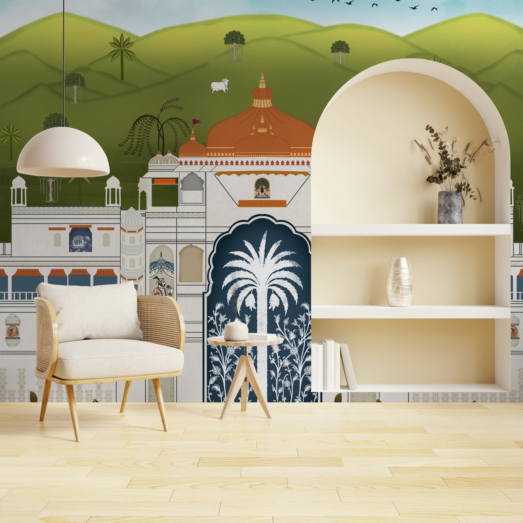Regal Gardens: "Udyan Mahal" Wallpaper Mural