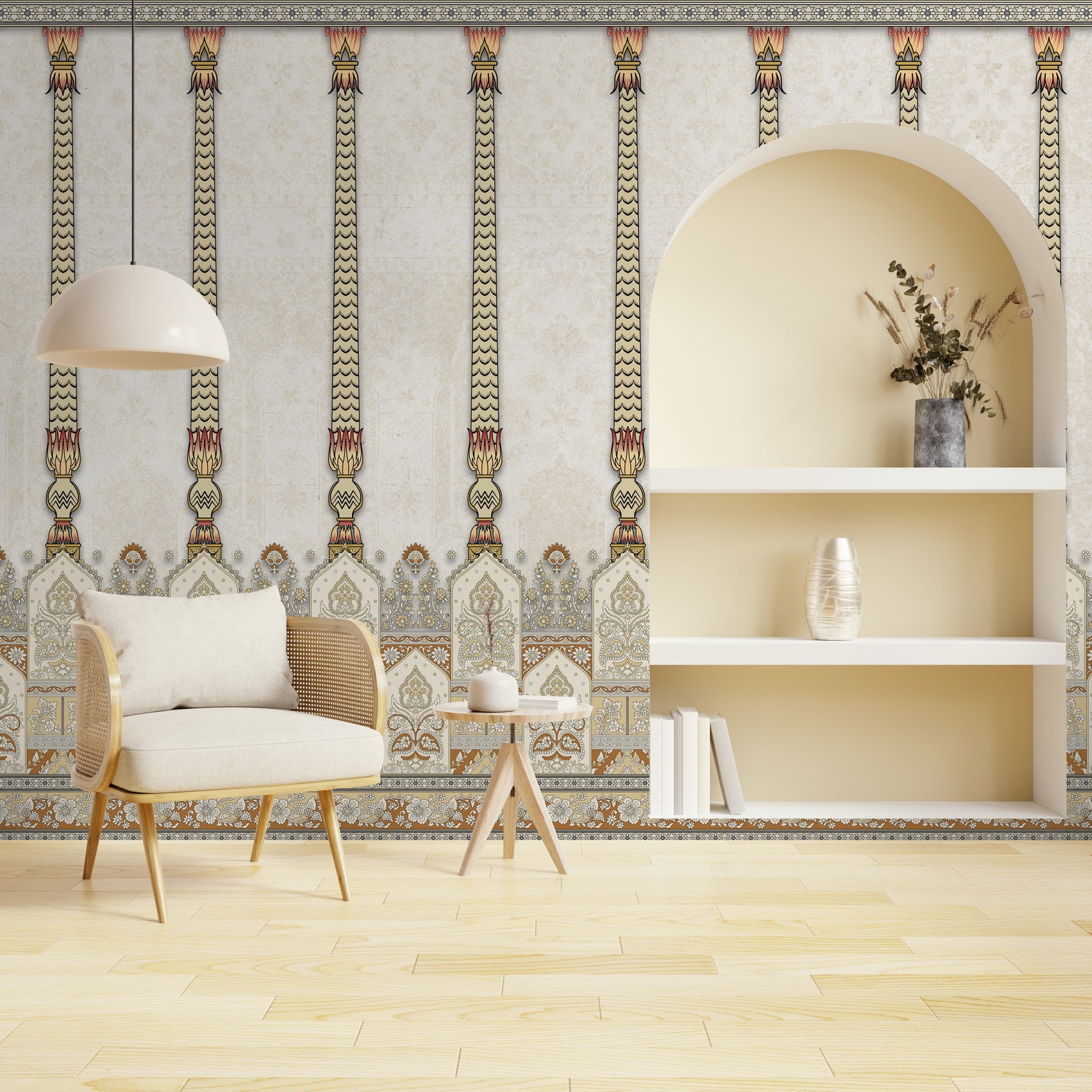 Heritage Columns: "Stambh" Wallpaper