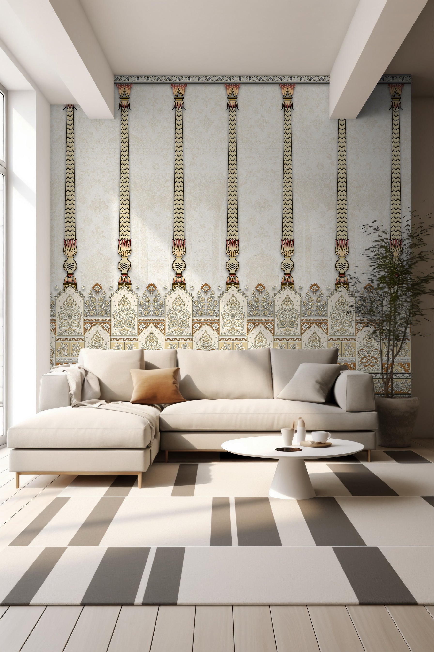 Heritage Columns: "Stambh" Wallpaper