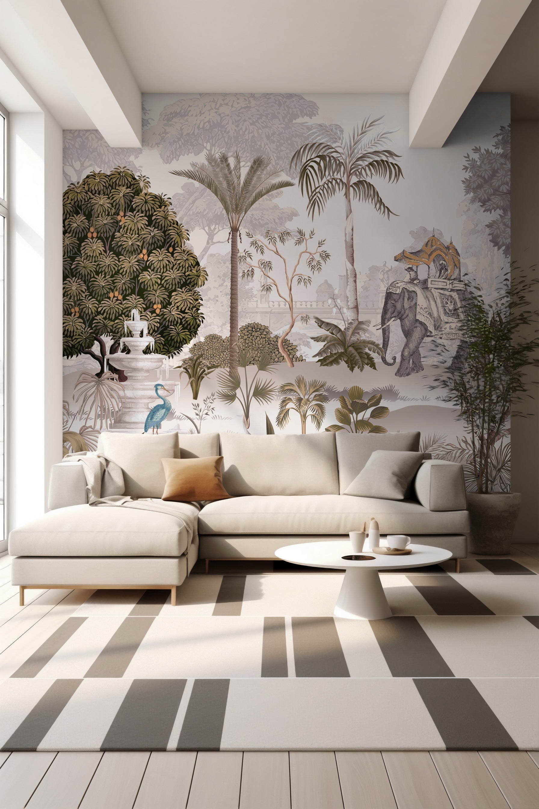 Elephant Grove wallpaper - Customized animal and garden wallpaper by Brahm