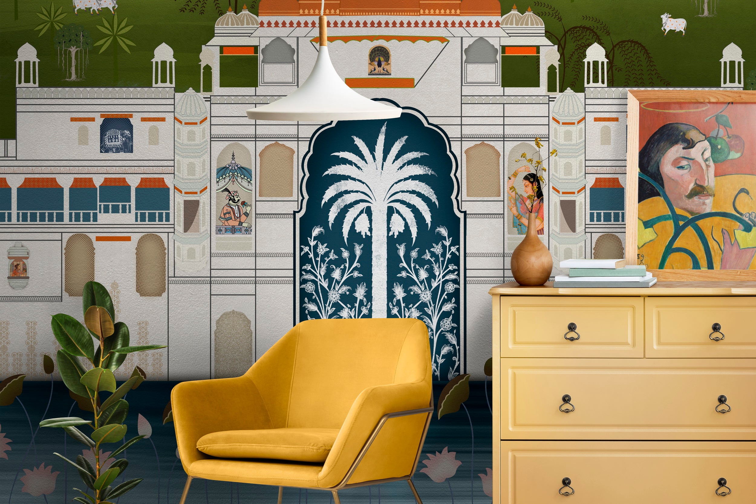 Regal Gardens: "Udyan Mahal" Wallpaper Mural