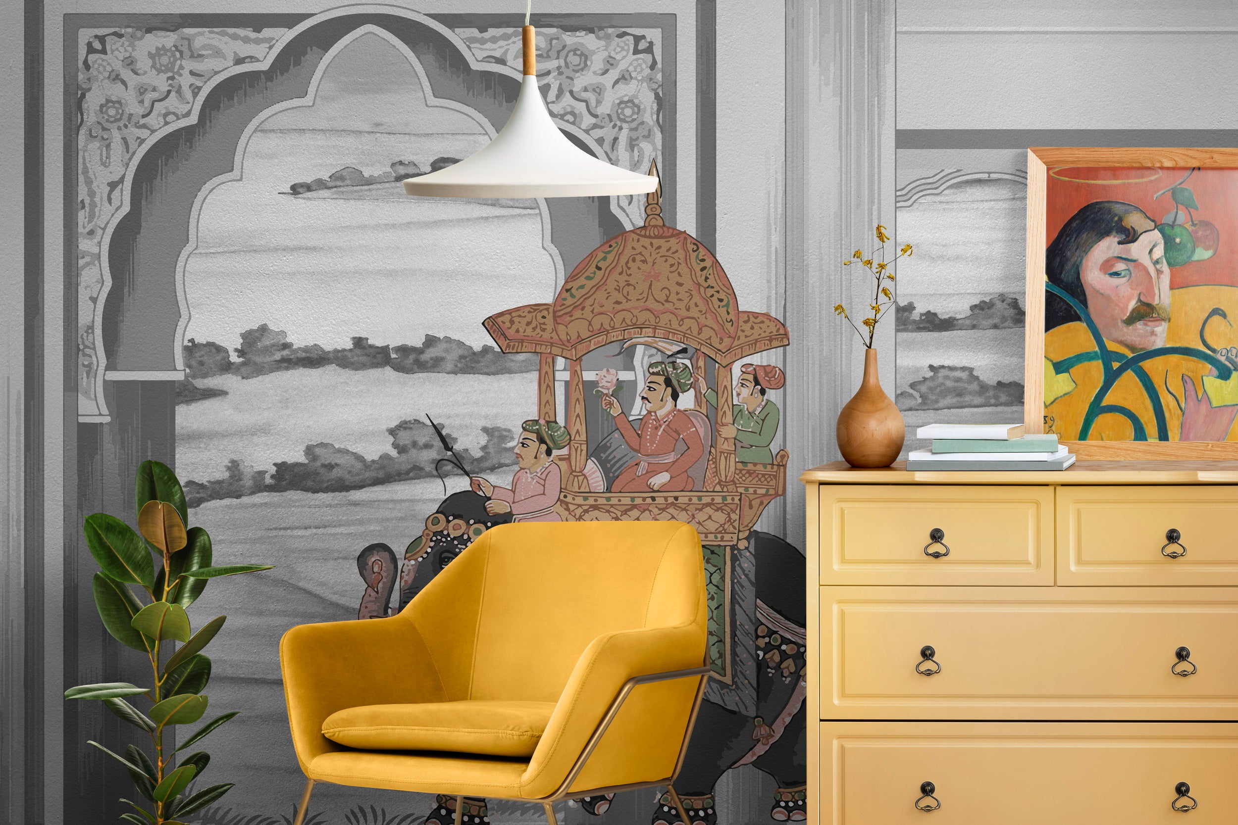 Graceful Balcony: "Shringaar" Wallpaper