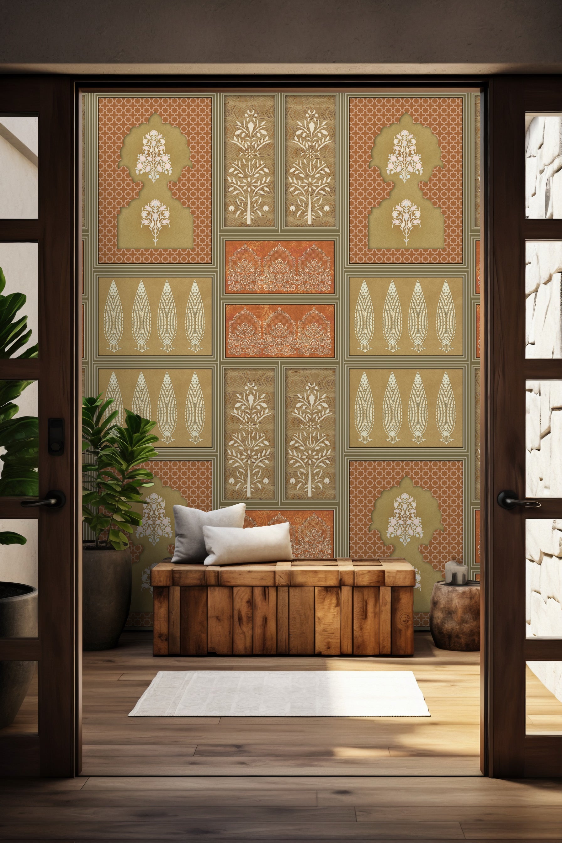 Blooming Inlay: "Rachana" Wallpaper