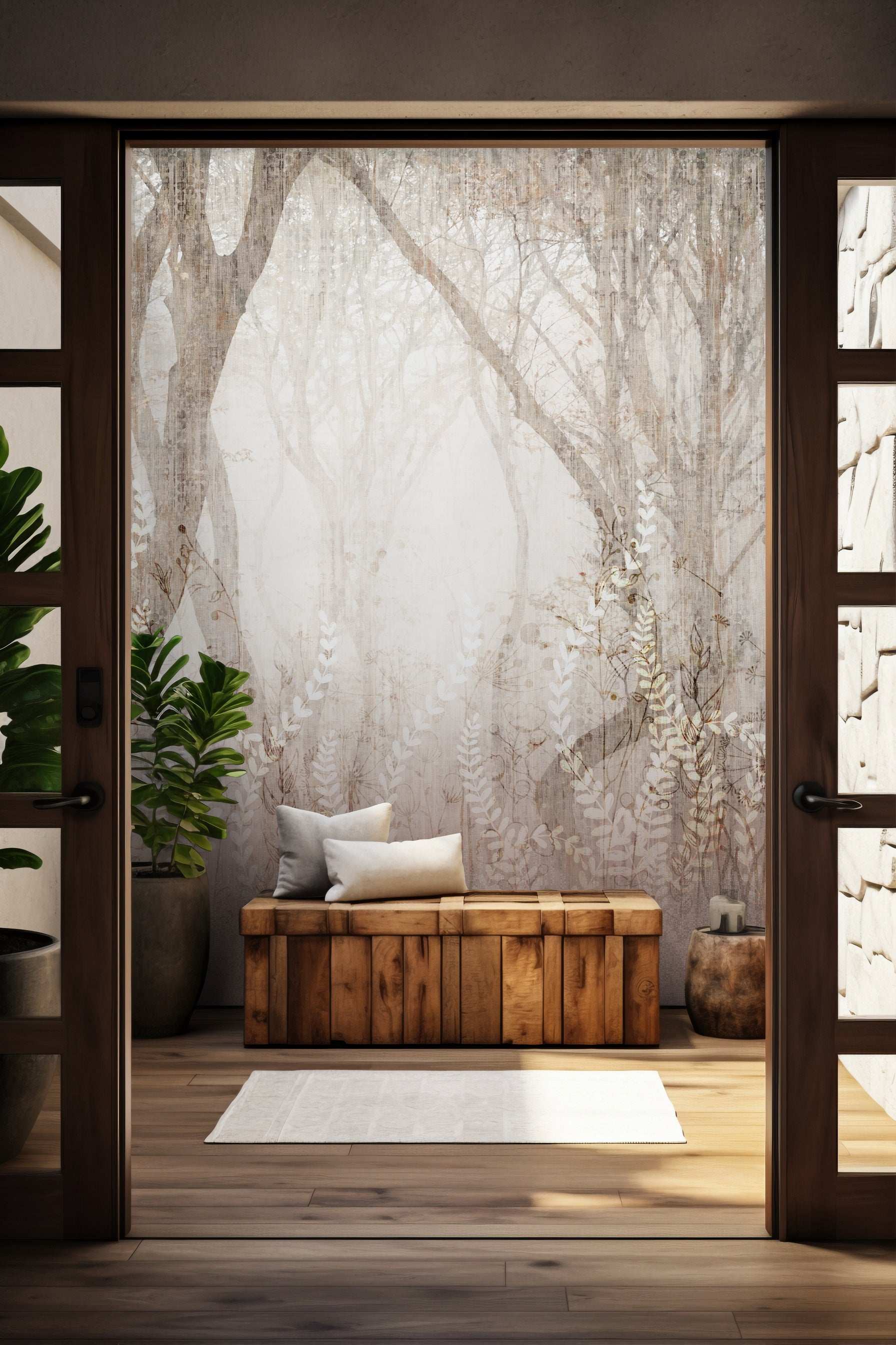 Mystic Canopy: "Aranya" Wallpaper