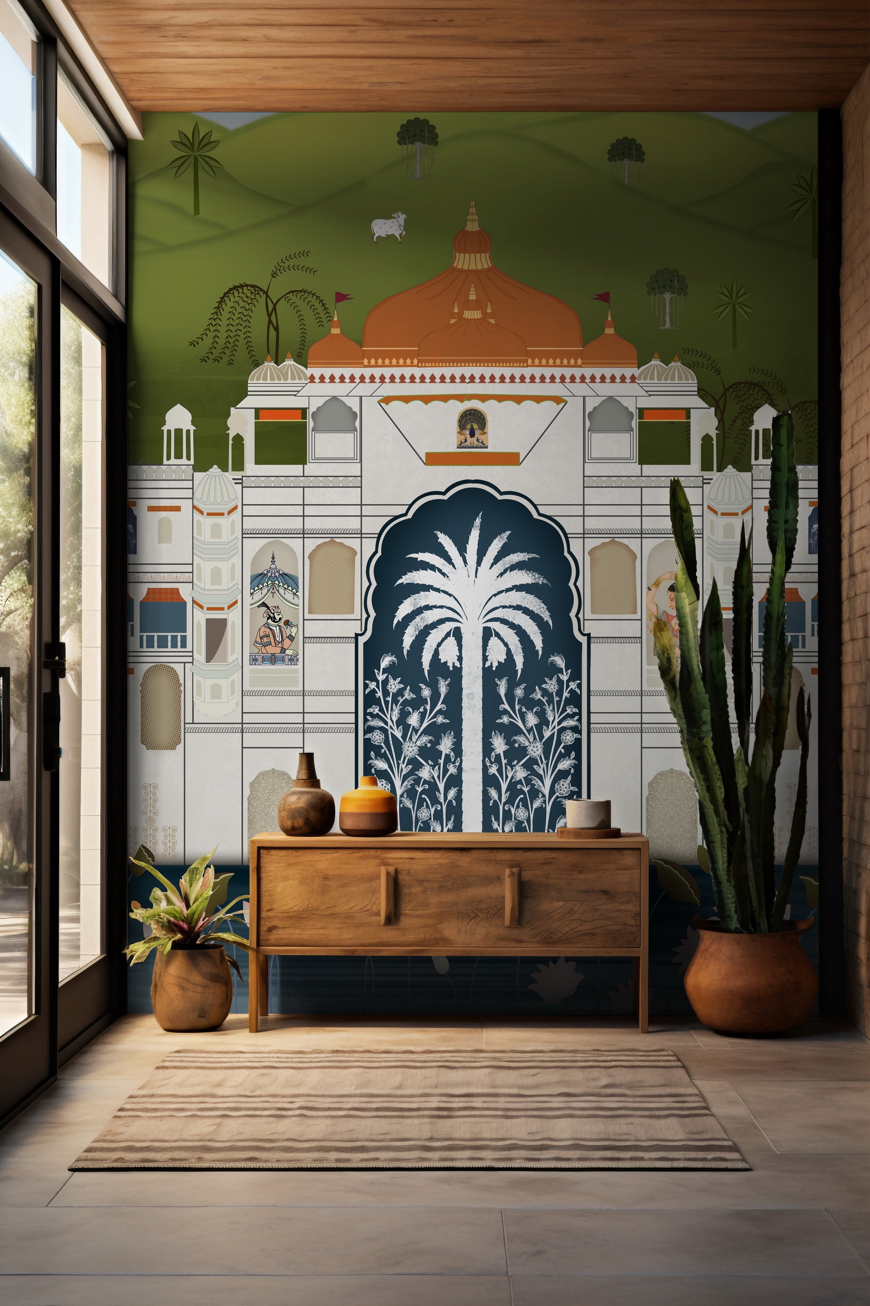 Regal Gardens: "Udyan Mahal" Wallpaper Mural