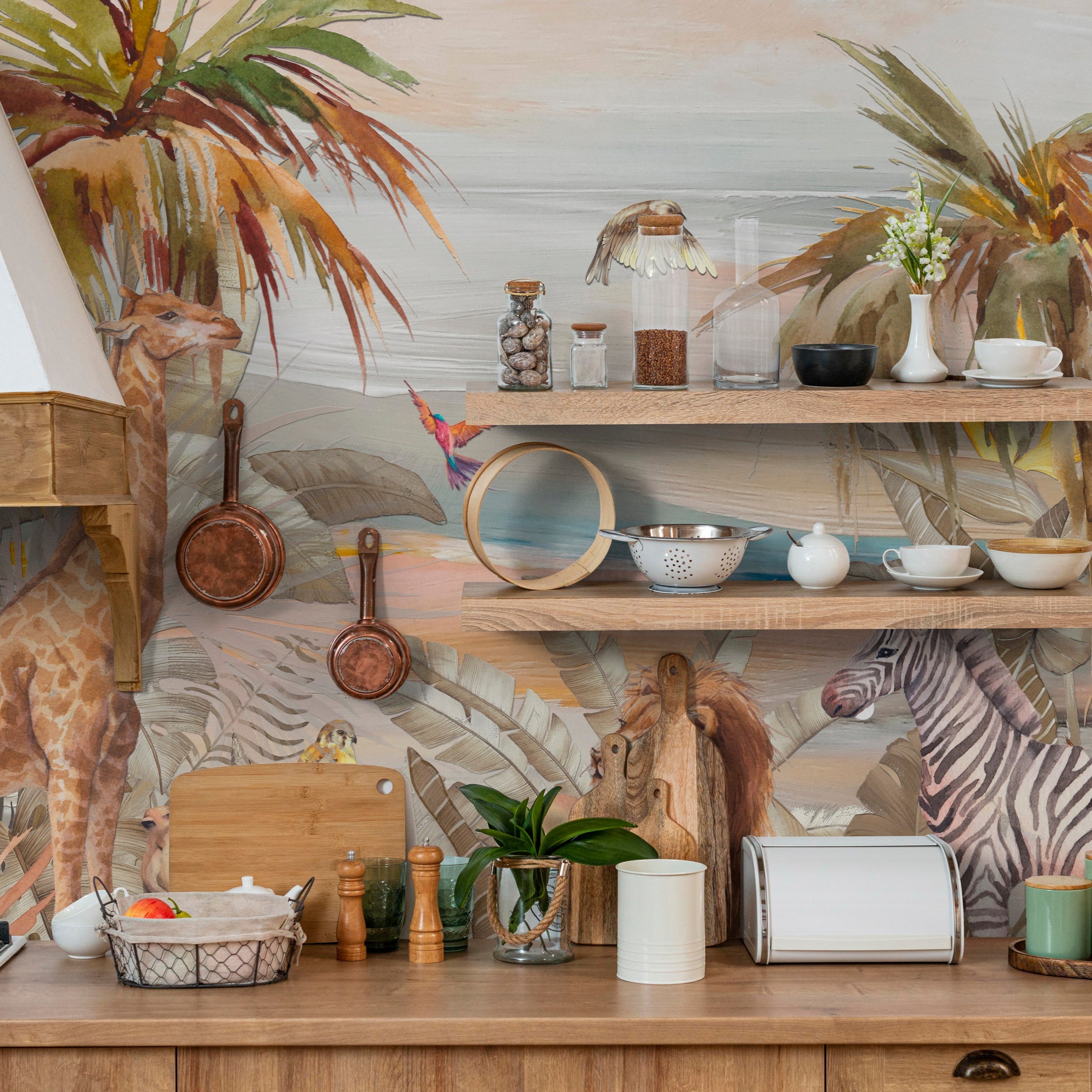 Wild Oasis Sarovara wallpaper - customized animal oasis wallpaper