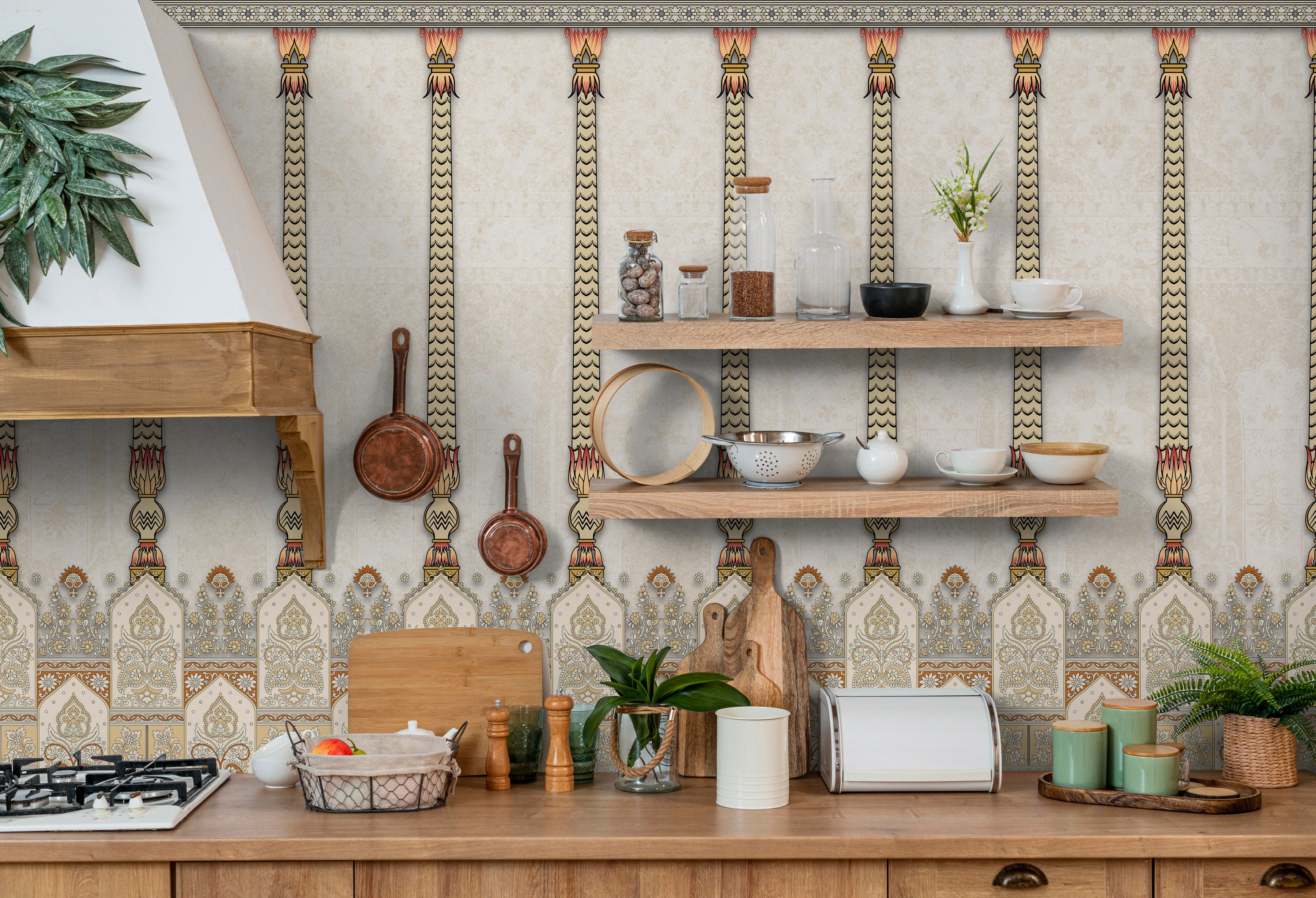 Heritage Columns: "Stambh" Wallpaper