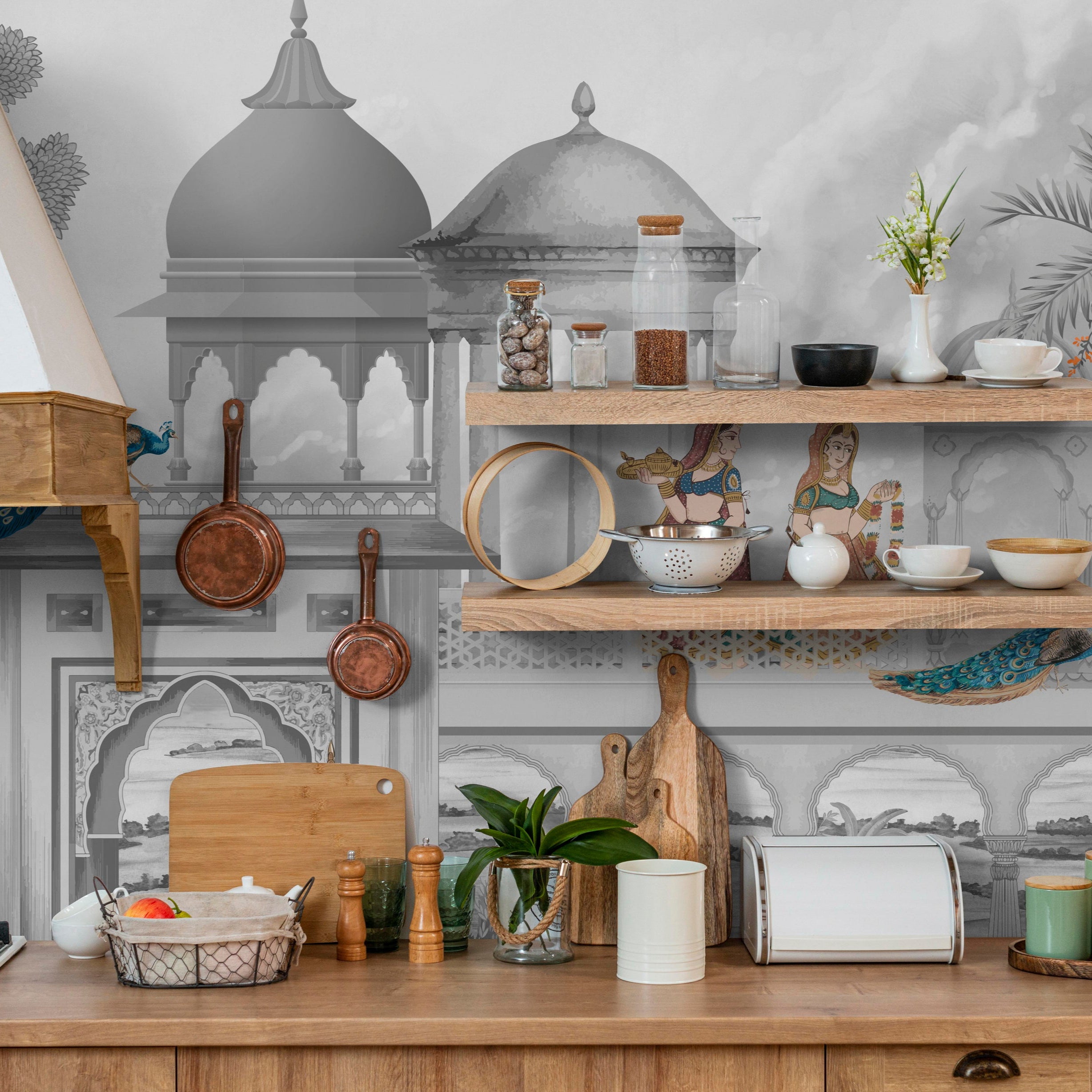 Graceful Balcony: "Shringaar" Wallpaper
