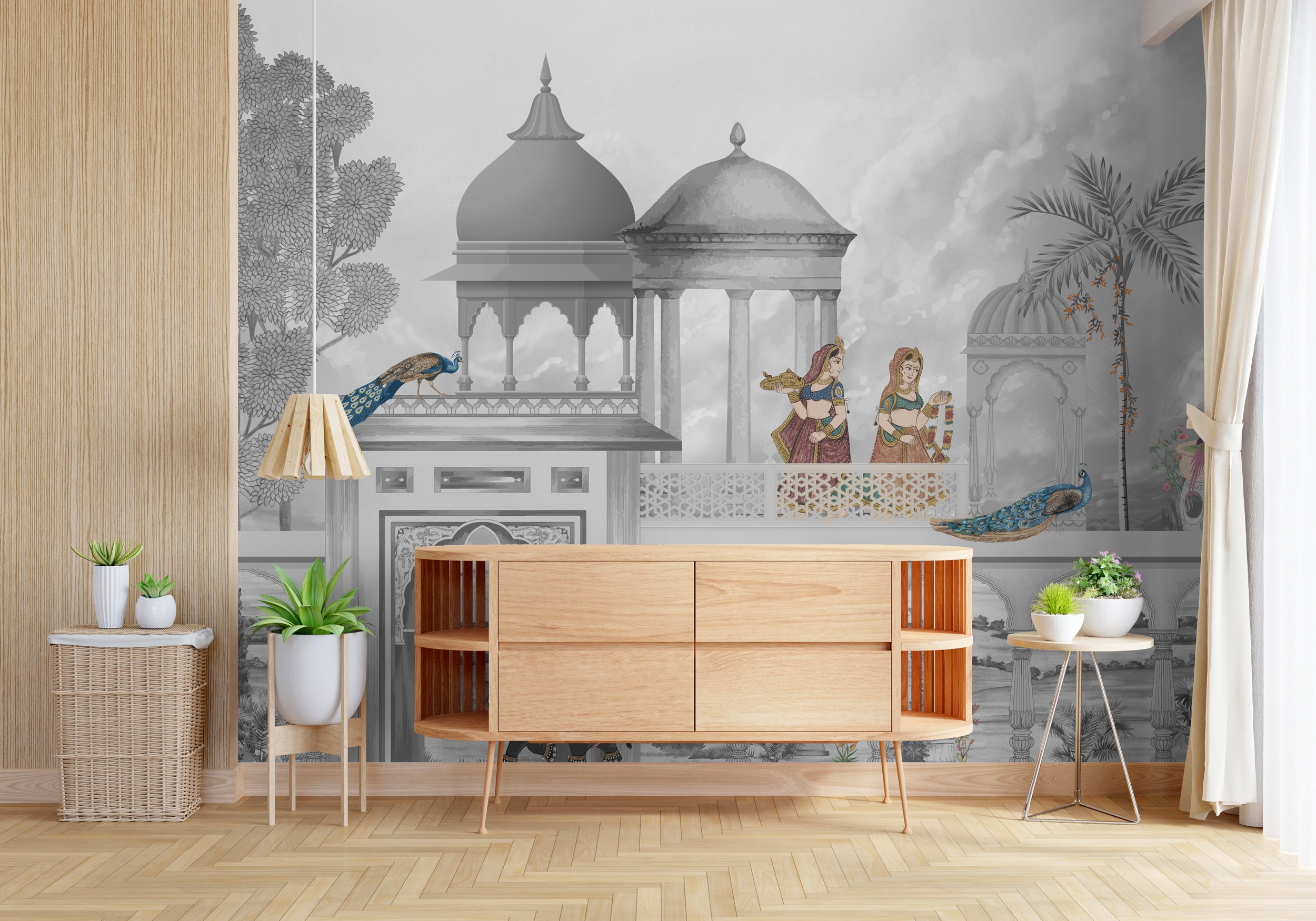 Graceful Balcony: "Shringaar" Wallpaper