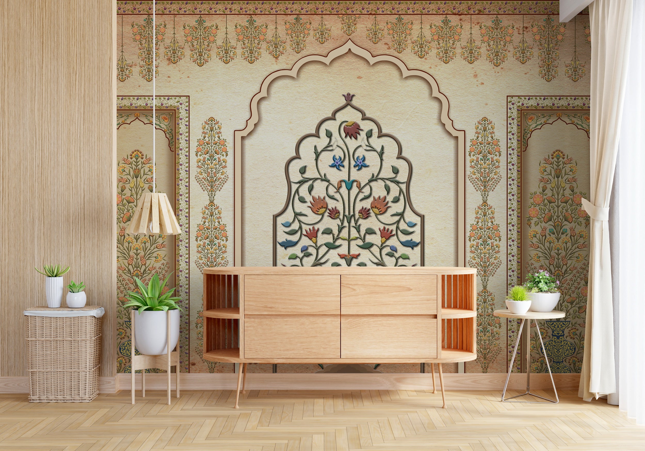 Floral Gateway: "Phool Toran" Wallpaper