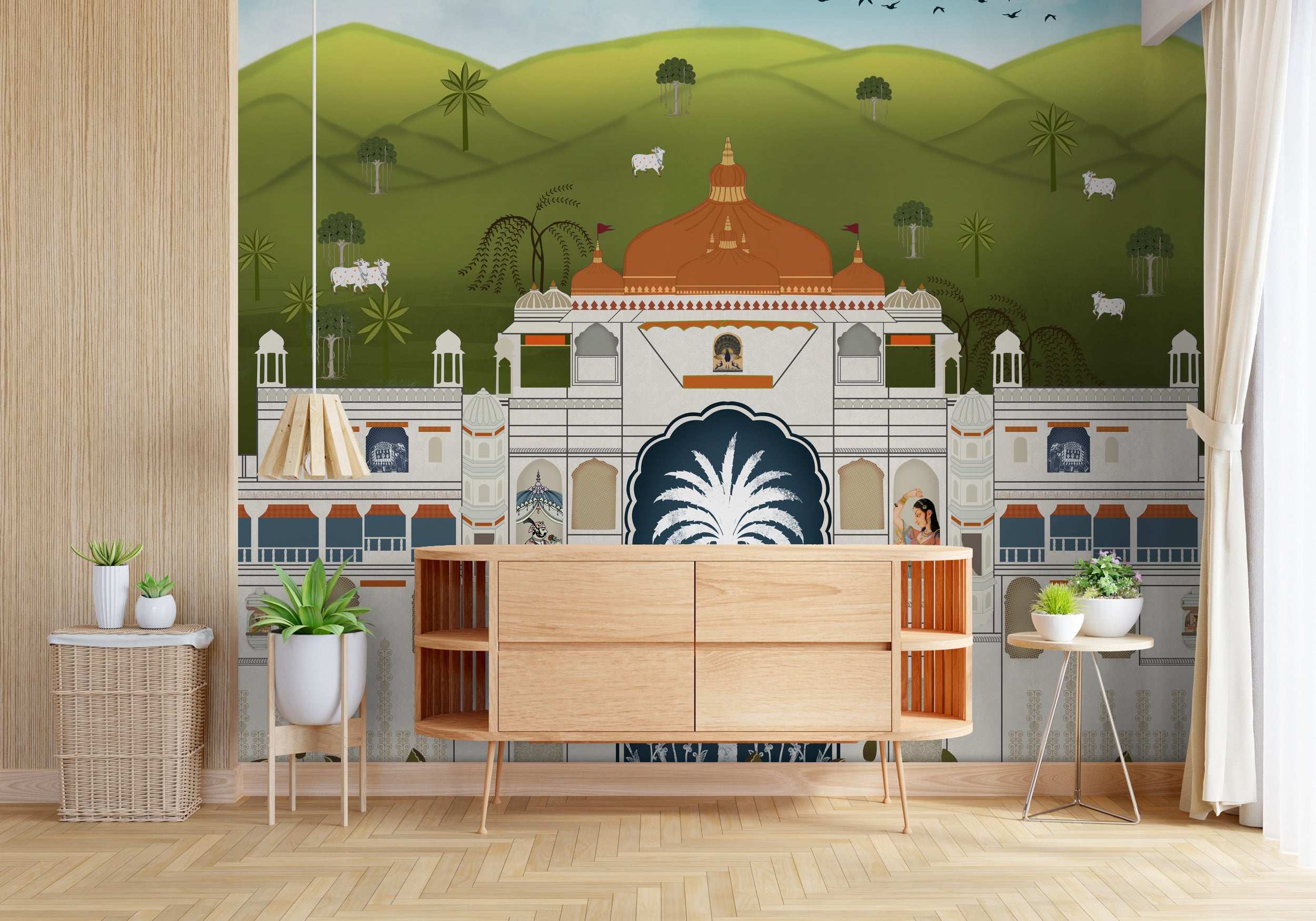 Regal Gardens: "Udyan Mahal" Wallpaper Mural