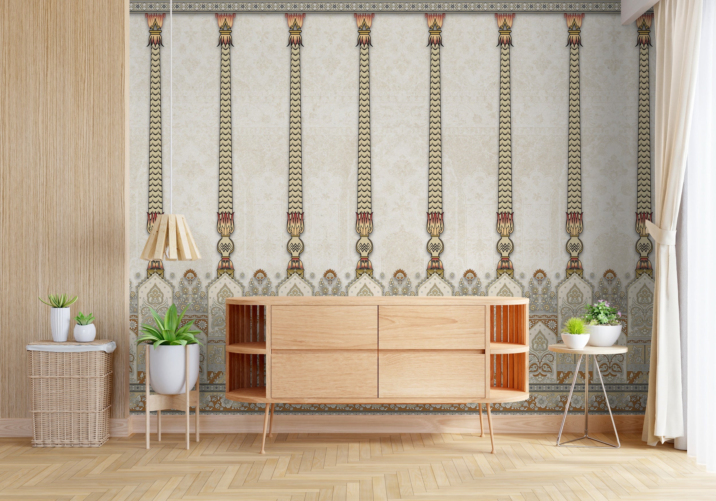 Heritage Columns: "Stambh" Wallpaper