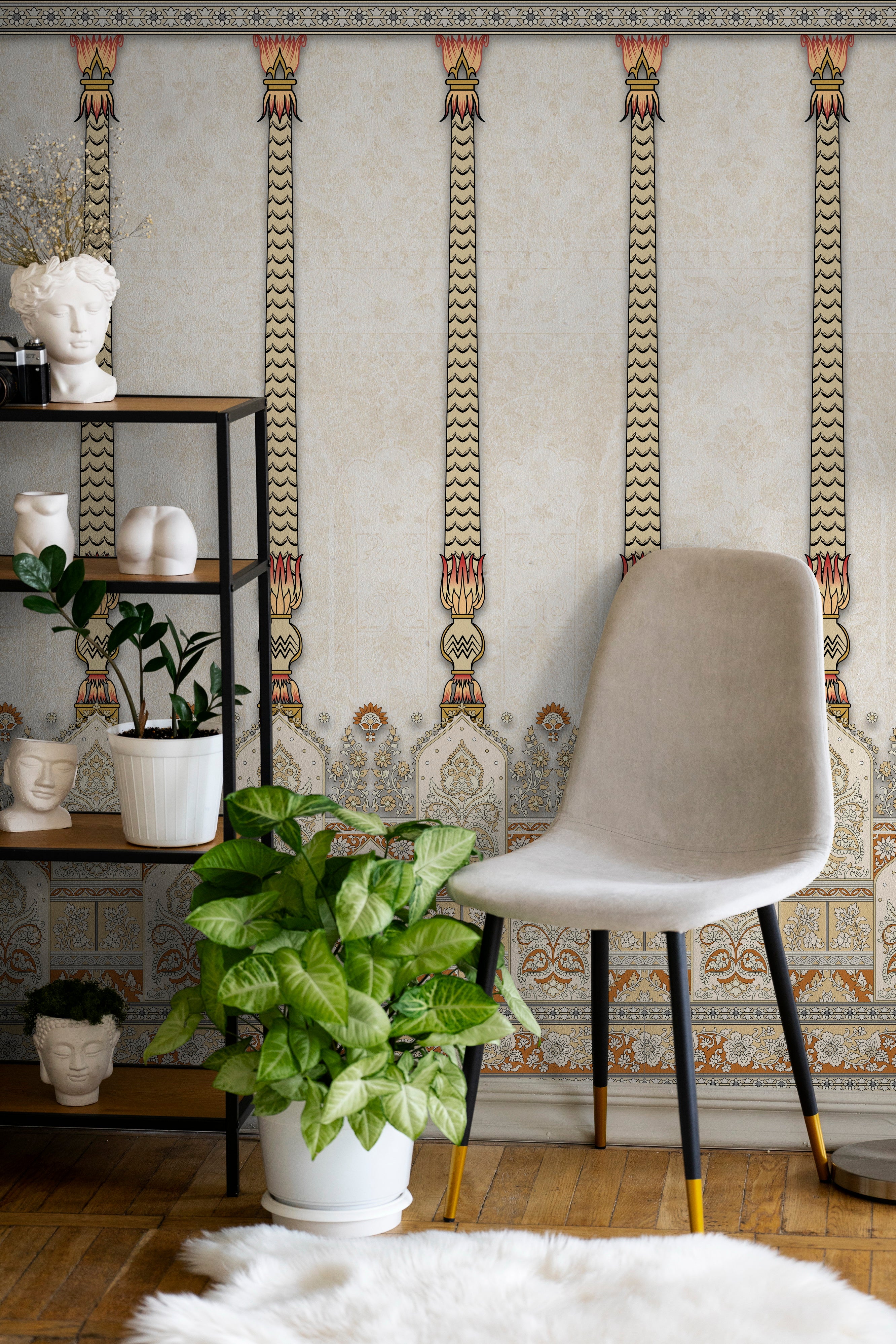 Heritage Columns: "Stambh" Wallpaper