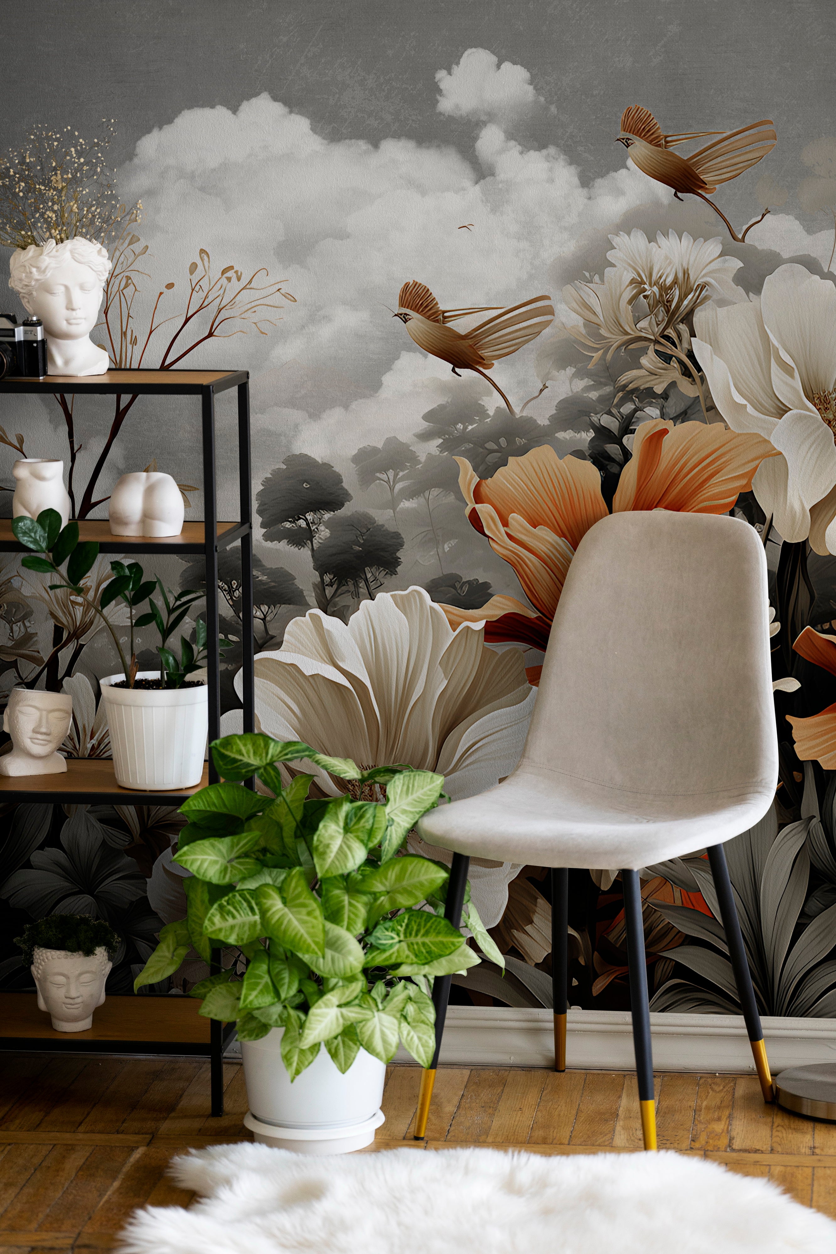 Autumn Blossoms: "Pushp" Wallpaper