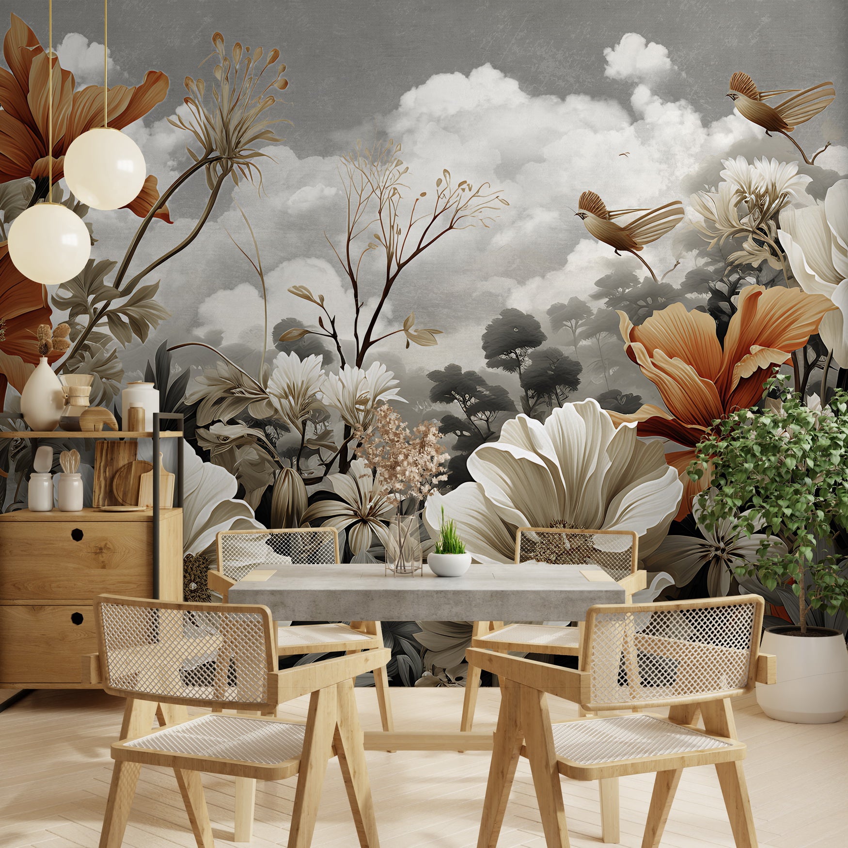 Autumn Blossoms wallpaper - Customized autumn floral wallpaper by Brahm