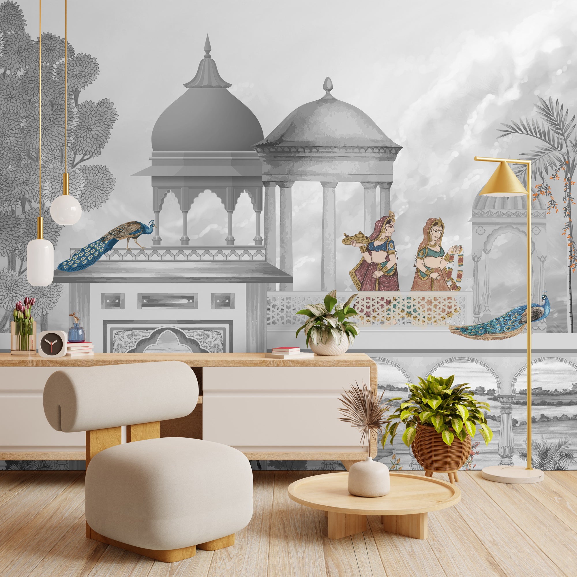 Graceful Balcony: "Shringaar" Wallpaper