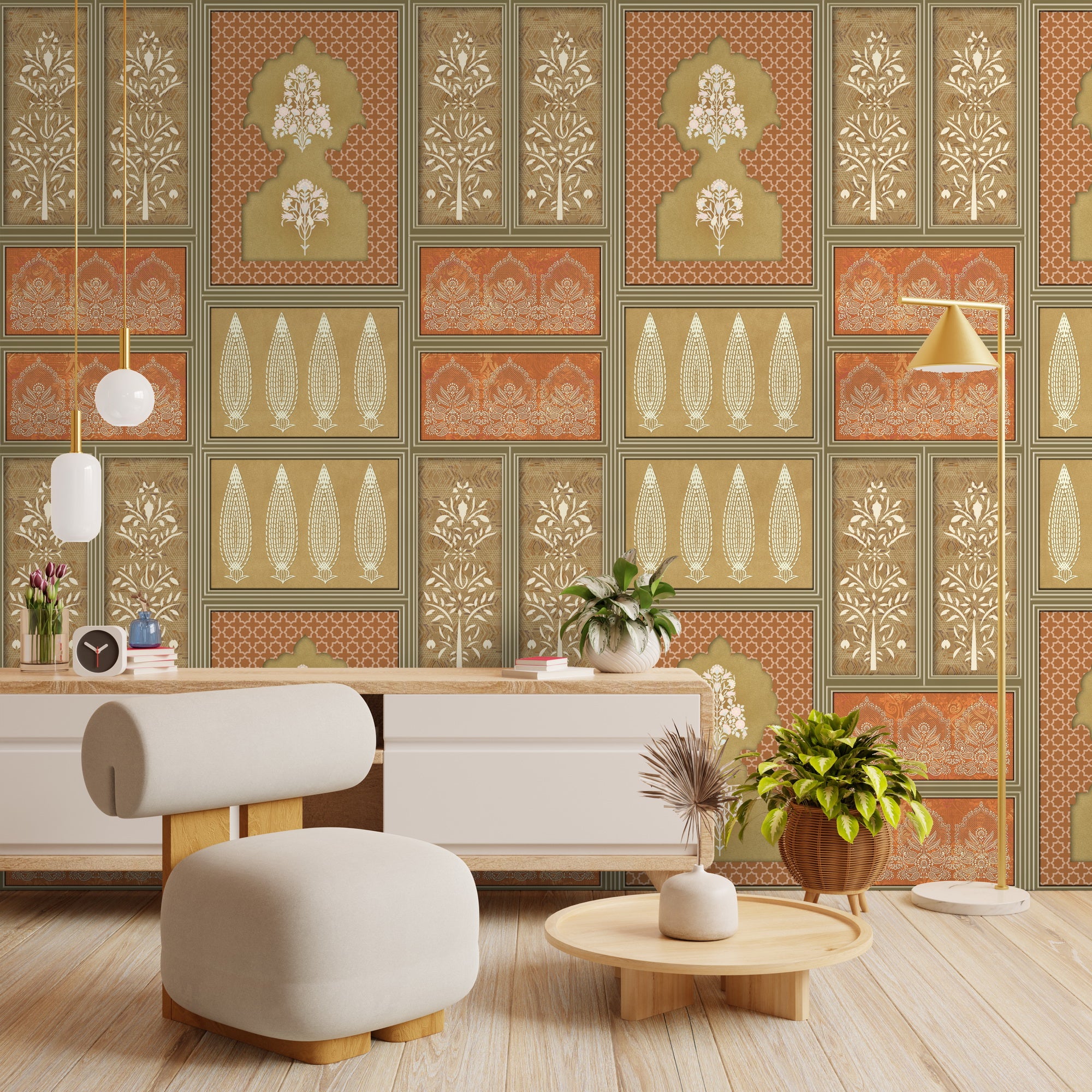 Blooming Inlay: "Rachana" Wallpaper