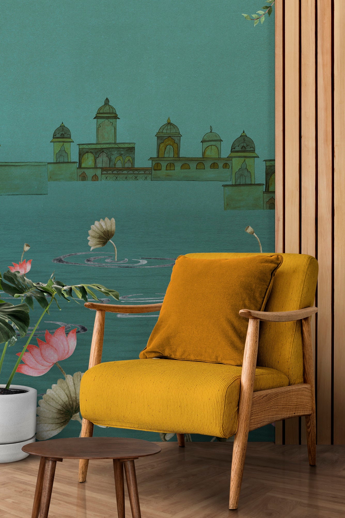 Flowing serenity Nadi wallpaper - Customized traditional river wallpaper by Brahm