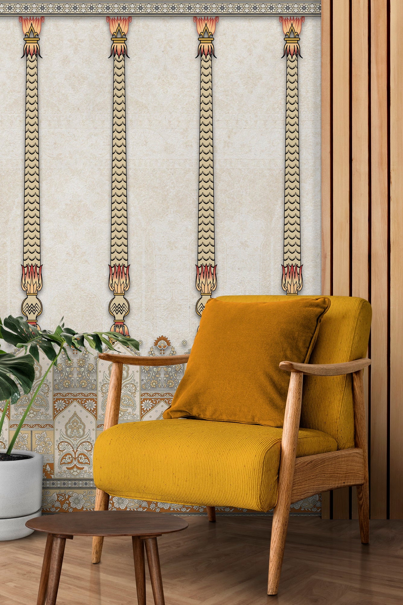 Heritage Columns: "Stambh" Wallpaper
