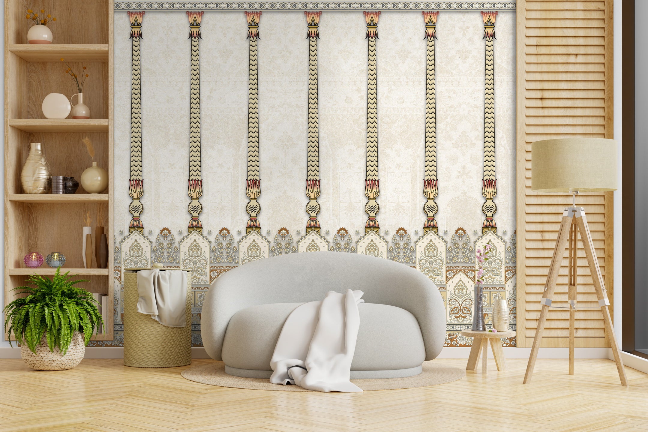 Heritage Columns: "Stambh" Wallpaper
