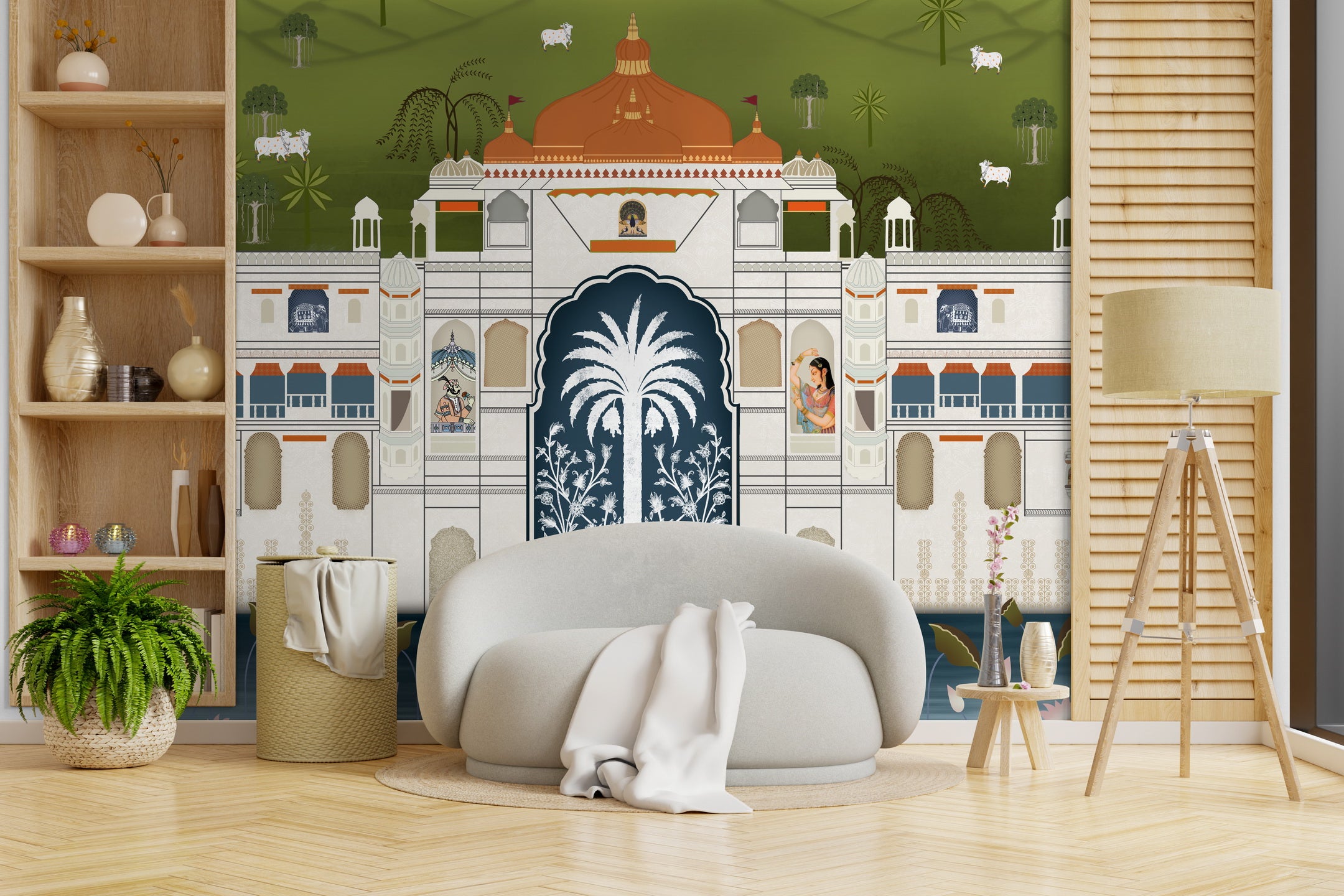 Regal Gardens: "Udyan Mahal" Wallpaper Mural