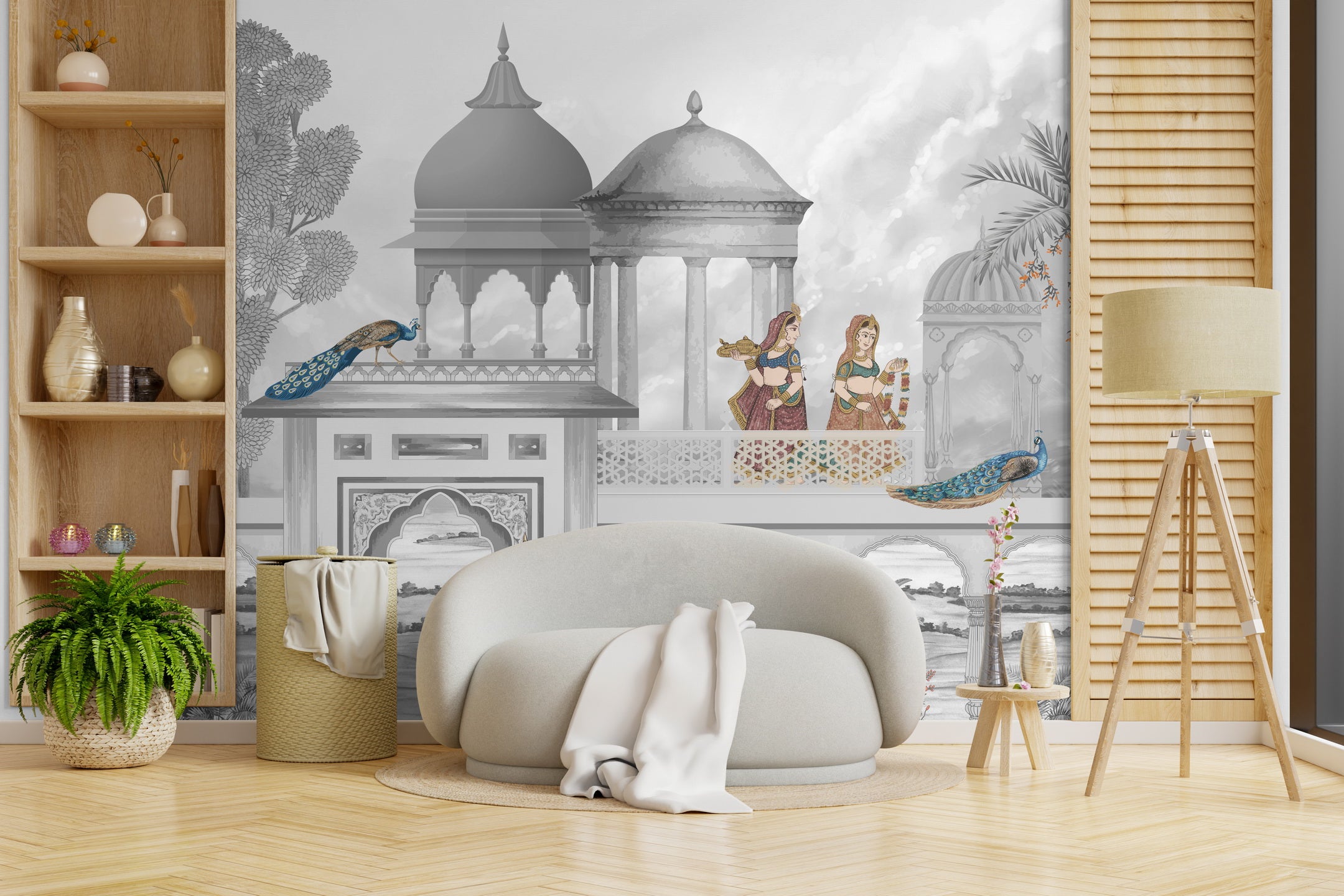 Graceful Balcony: "Shringaar" Wallpaper