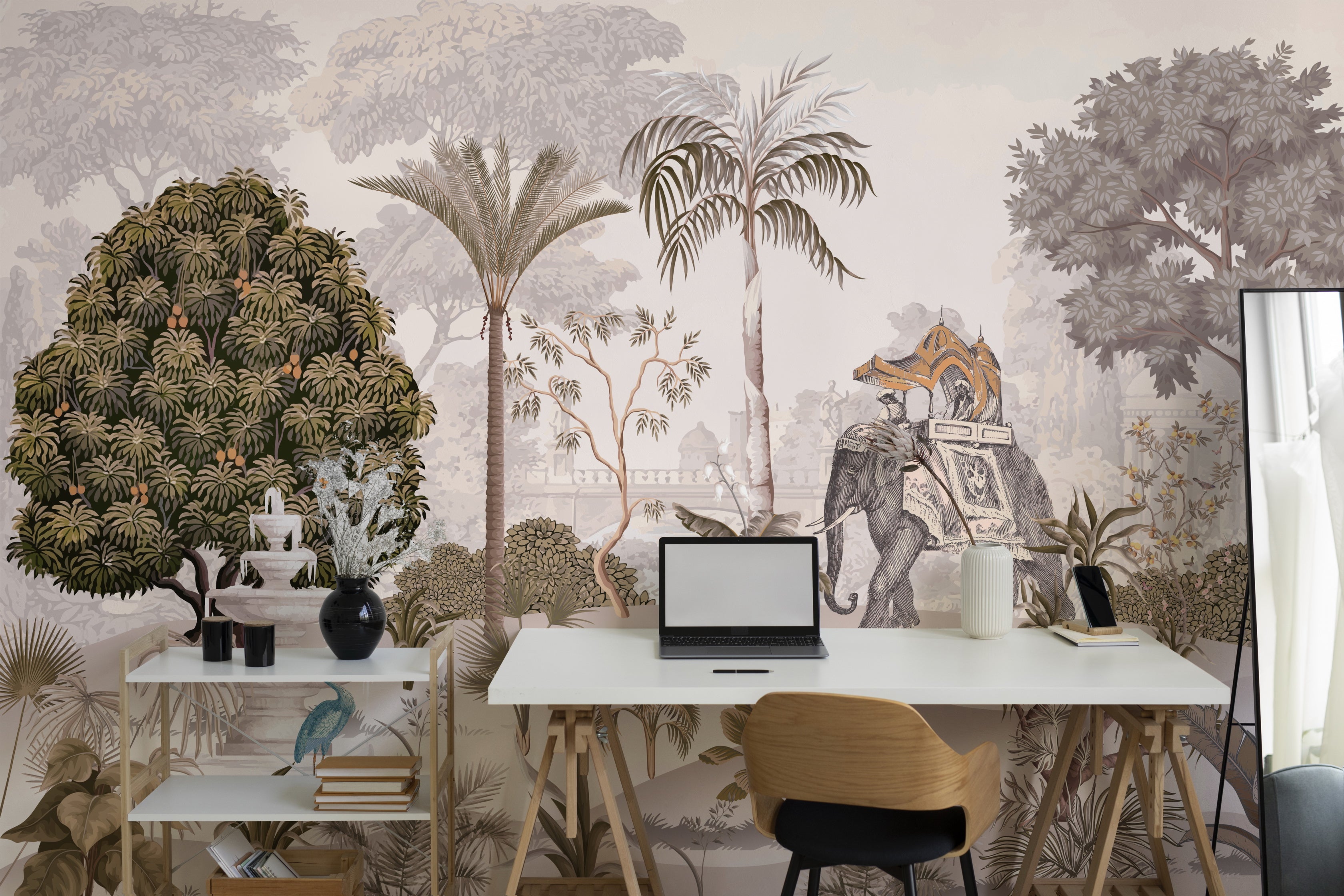 Elephant Grove wallpaper - Customized garden wallpaper by Brahm