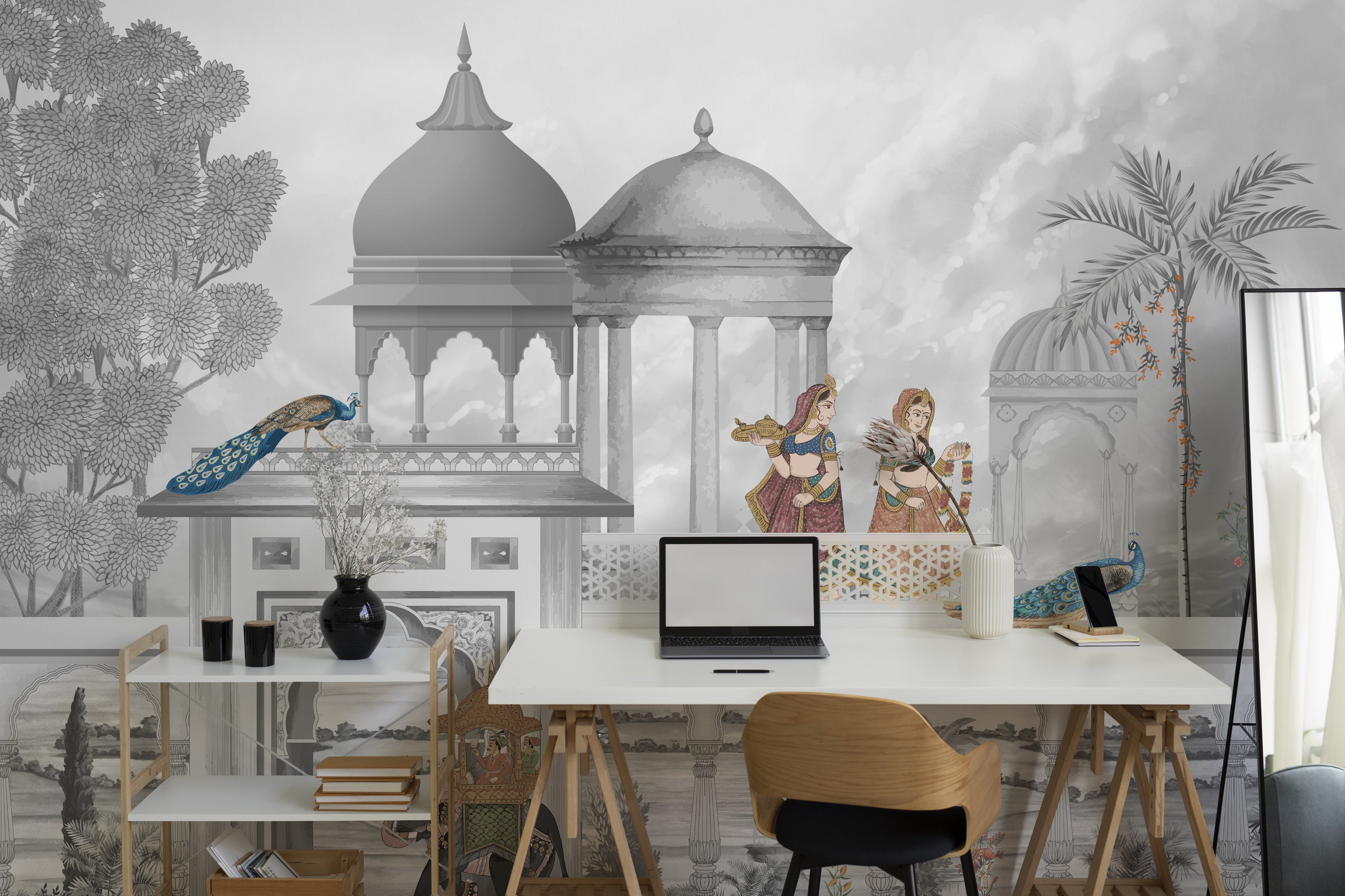 Graceful Balcony: "Shringaar" Wallpaper