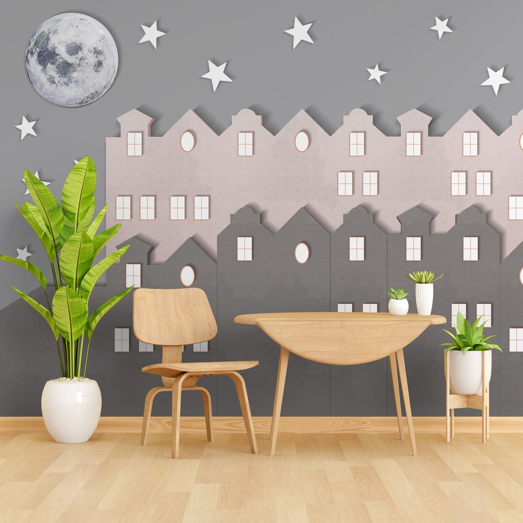Cosmic Cityscape: "Tara Nagari" Wallpaper