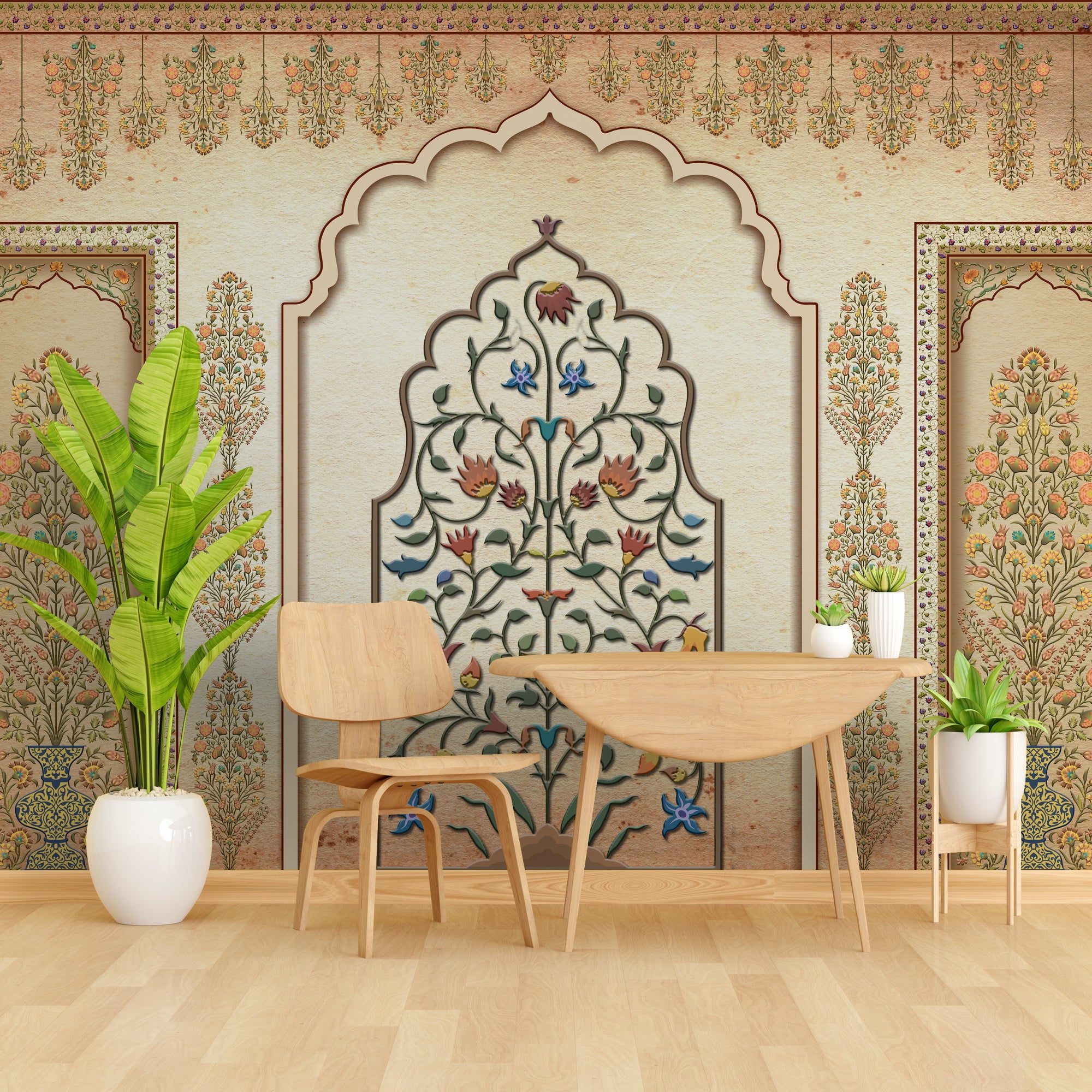 Floral Gateway: "Phool Toran" Wallpaper