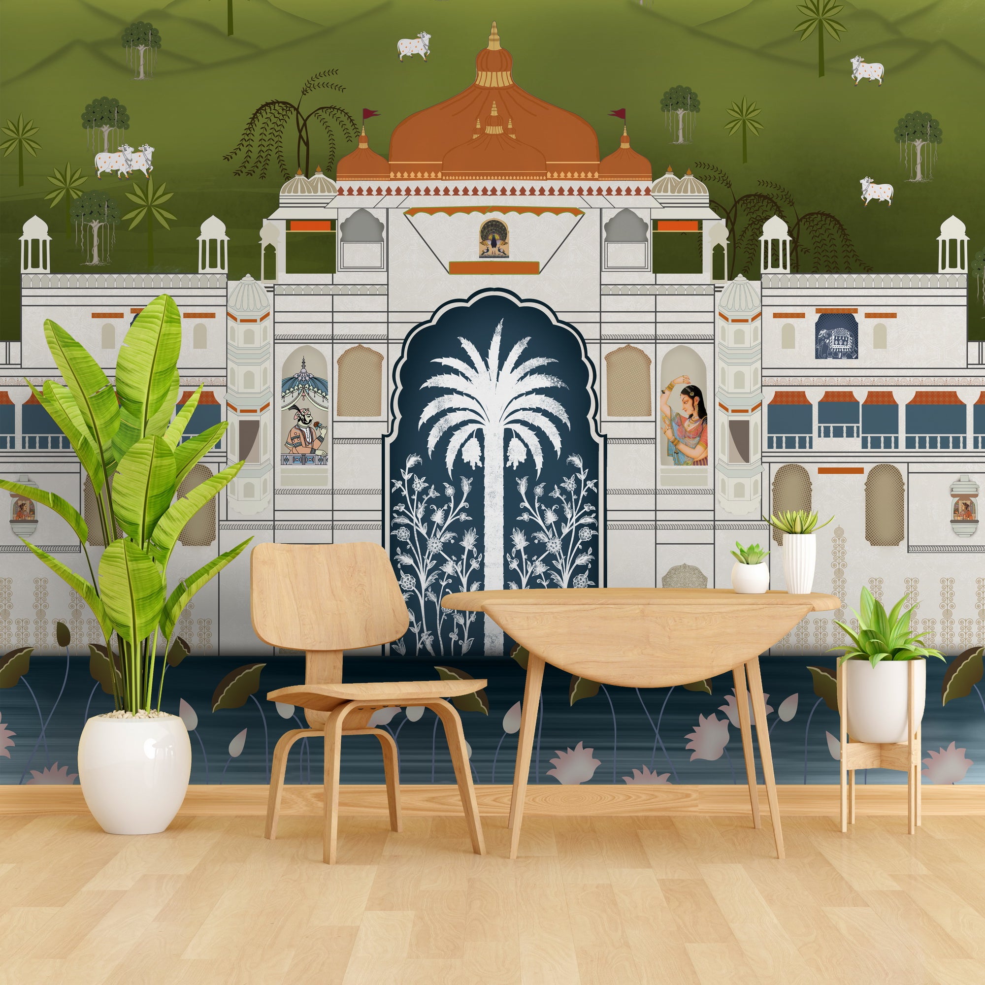 Regal Gardens: "Udyan Mahal" Wallpaper Mural