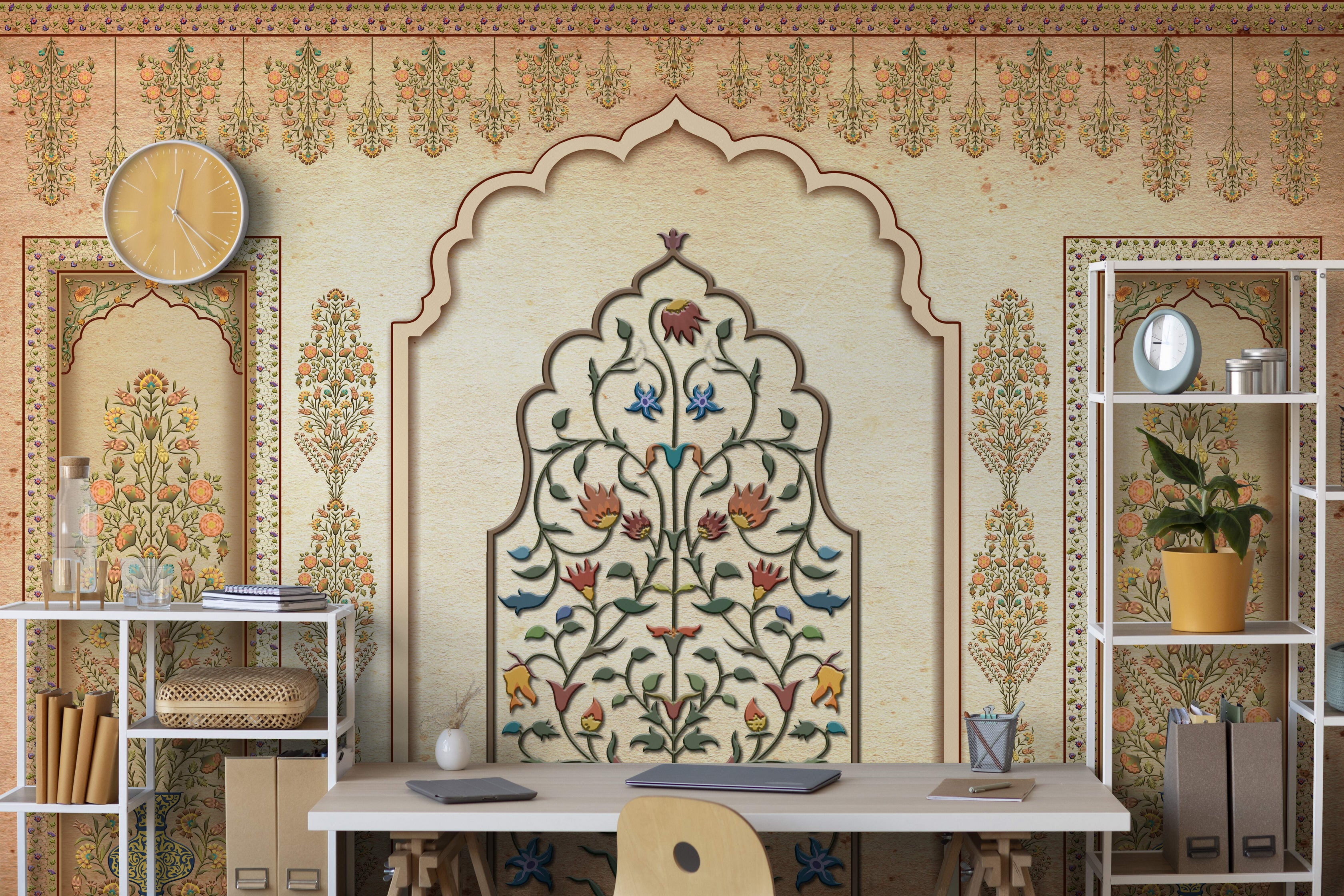 Floral Gateway: "Phool Toran" Wallpaper