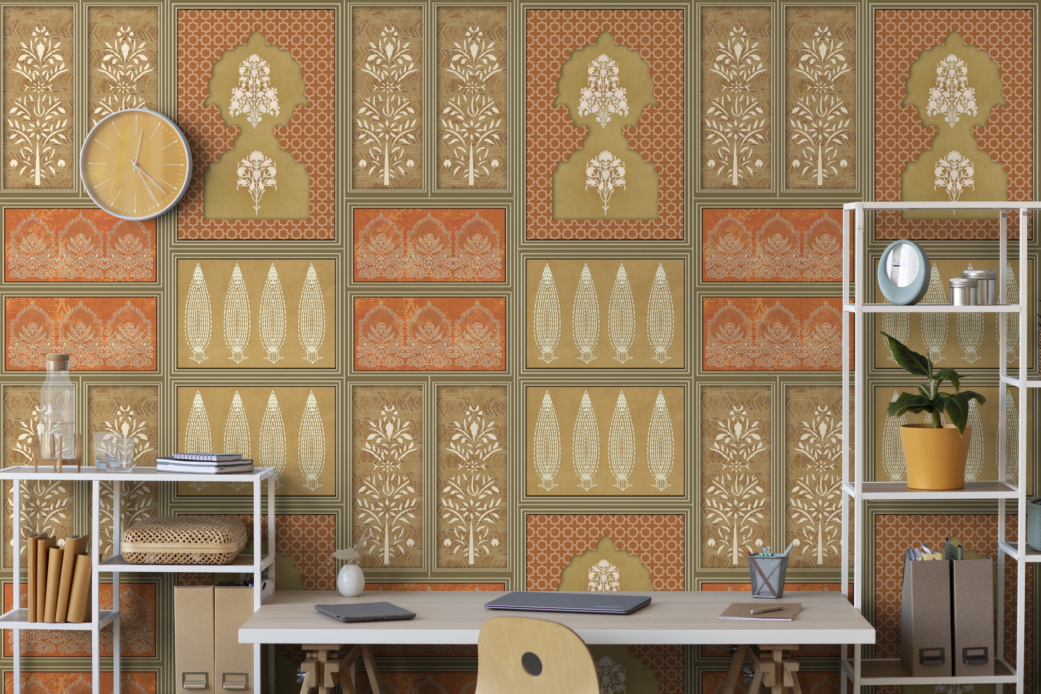 Blooming Inlay: "Rachana" Wallpaper