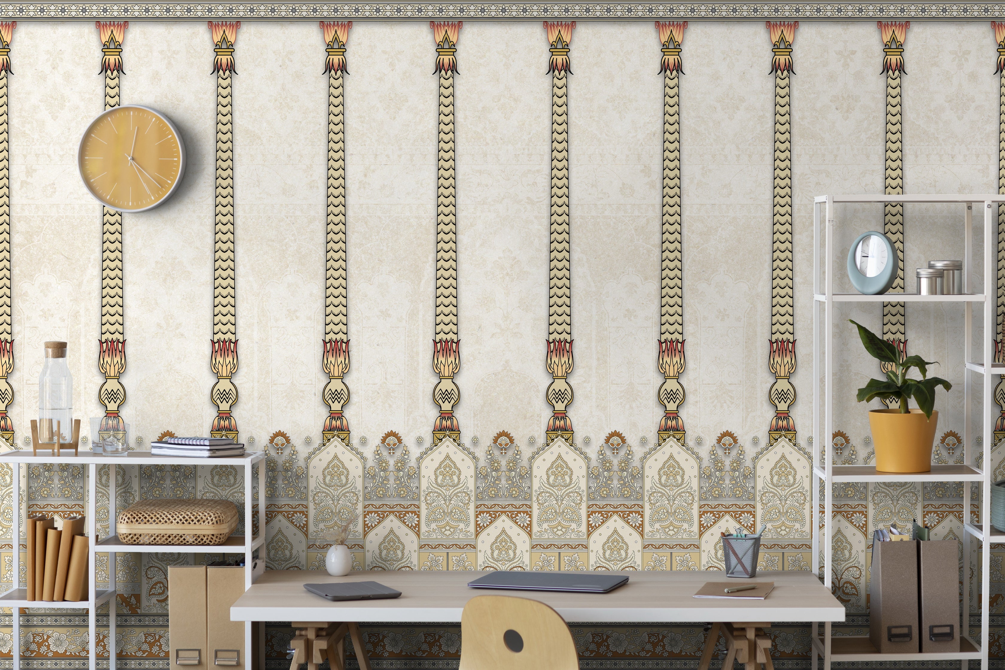 Heritage Columns: "Stambh" Wallpaper