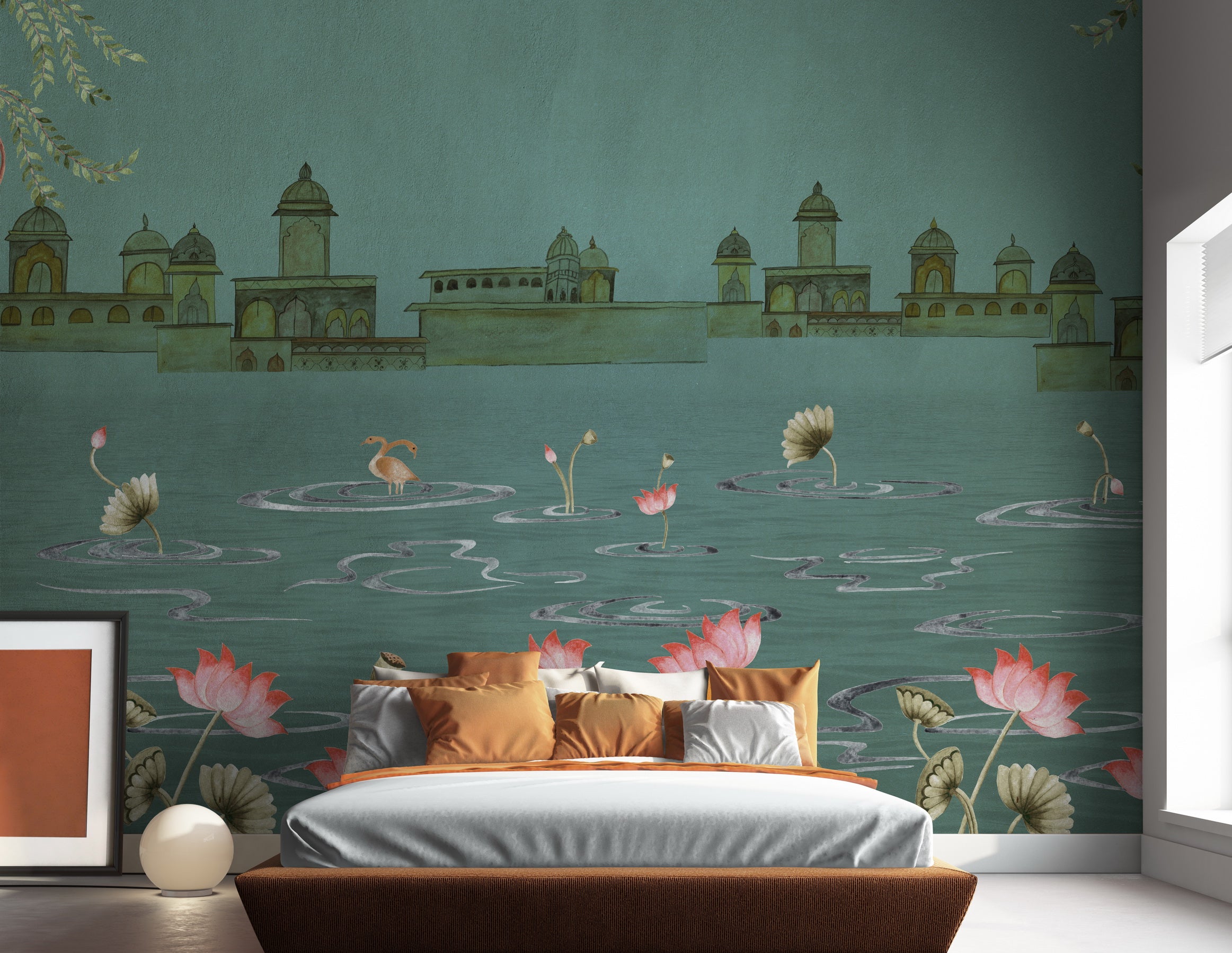 Flowing serenity Nadi wallpaper - Customized traditional river wallpaper by Brahm