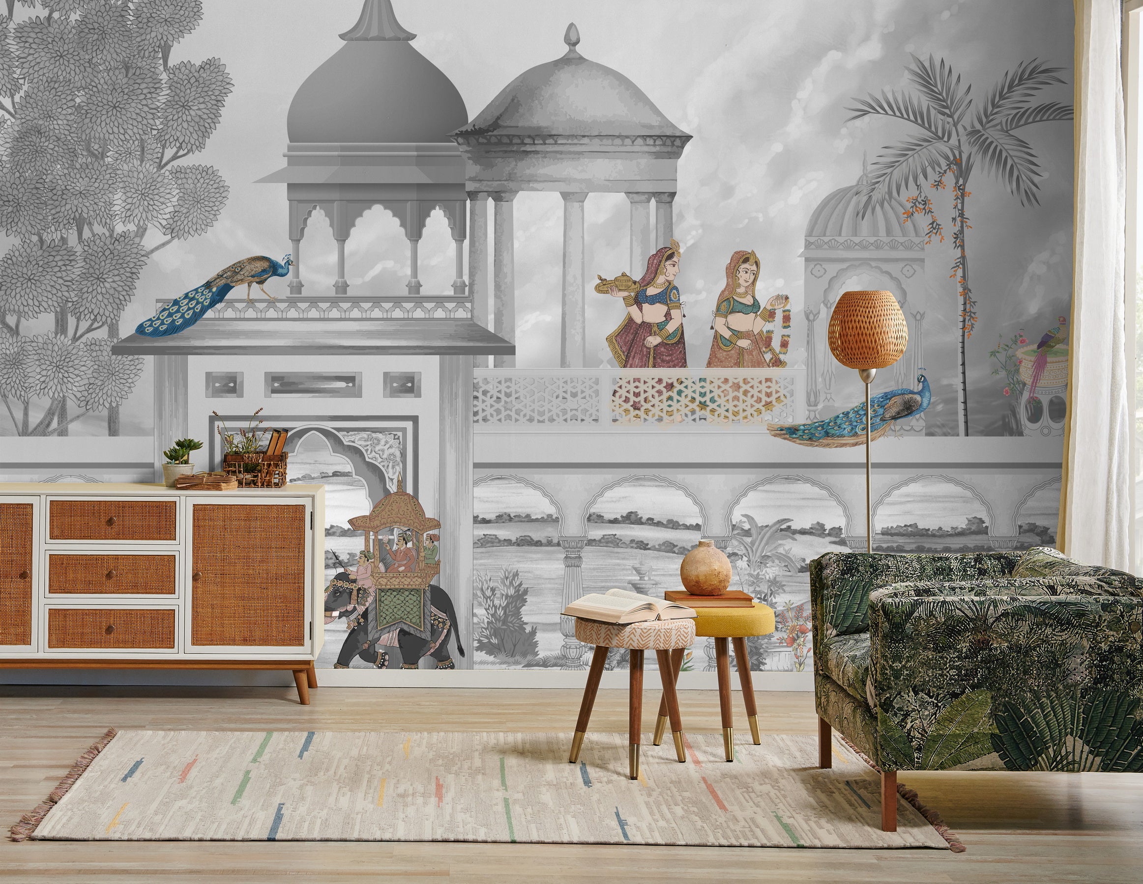 Graceful Balcony: "Shringaar" Wallpaper