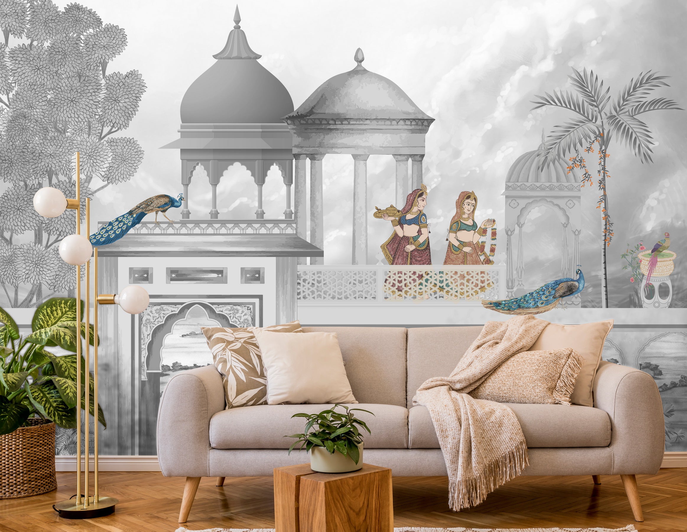 Graceful Balcony: "Shringaar" Wallpaper