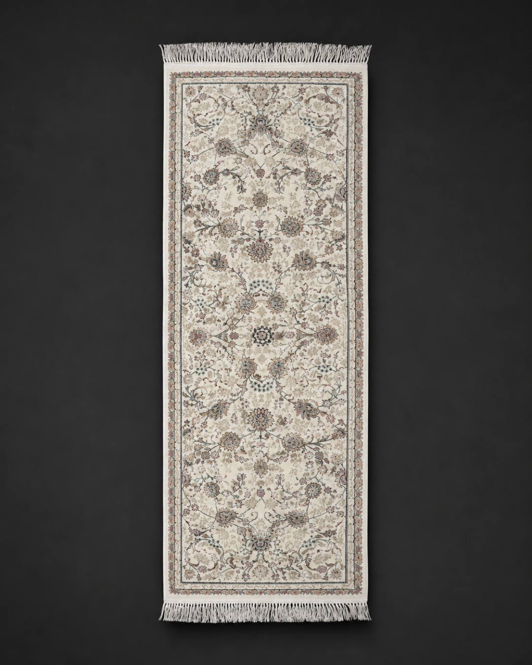 Arghavan Silk & Wool Blend Carpet Runner– Amethyst Floral Medallion