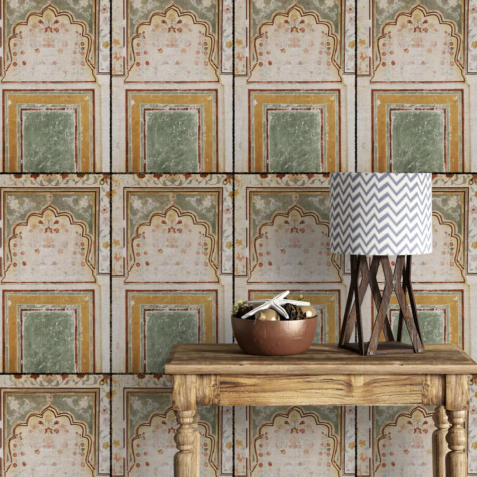 Jharoka Fort Window Wallpaper - Customized traditional Patterned design