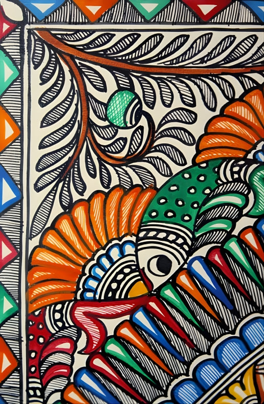 Rhythm of Abundance: Fishes - Madhubani Painting