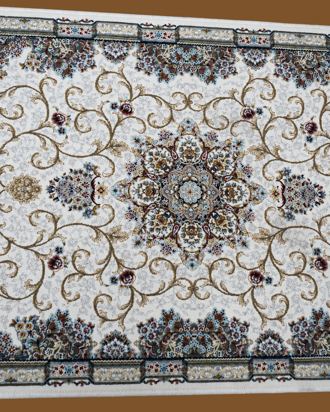 Gulbahar Silk & Wool Blend Carpet – Persian Vase Floral Allover Runner