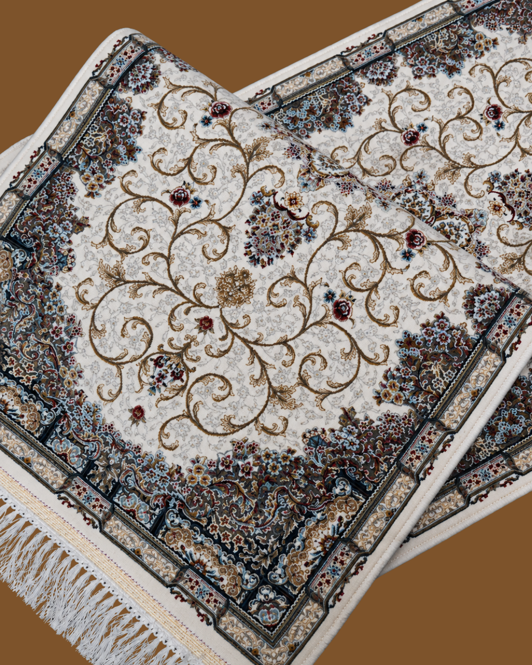 Gulbahar Silk & Wool Blend Carpet – Persian Vase Floral Allover Runner