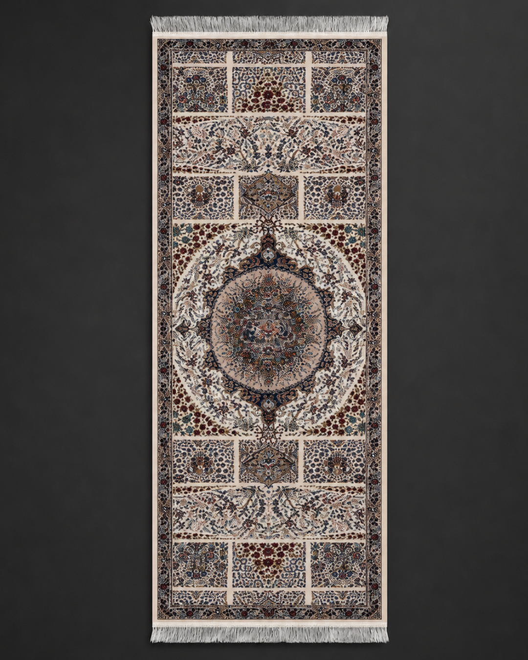 Sarv Silk & Wool Blend Carpet – Amber Blue Vase Floral Runner