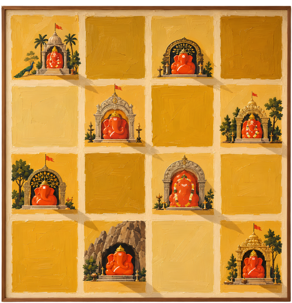 Art Print – “Ashtavinayak”: The Eight Shrines of Ganesha