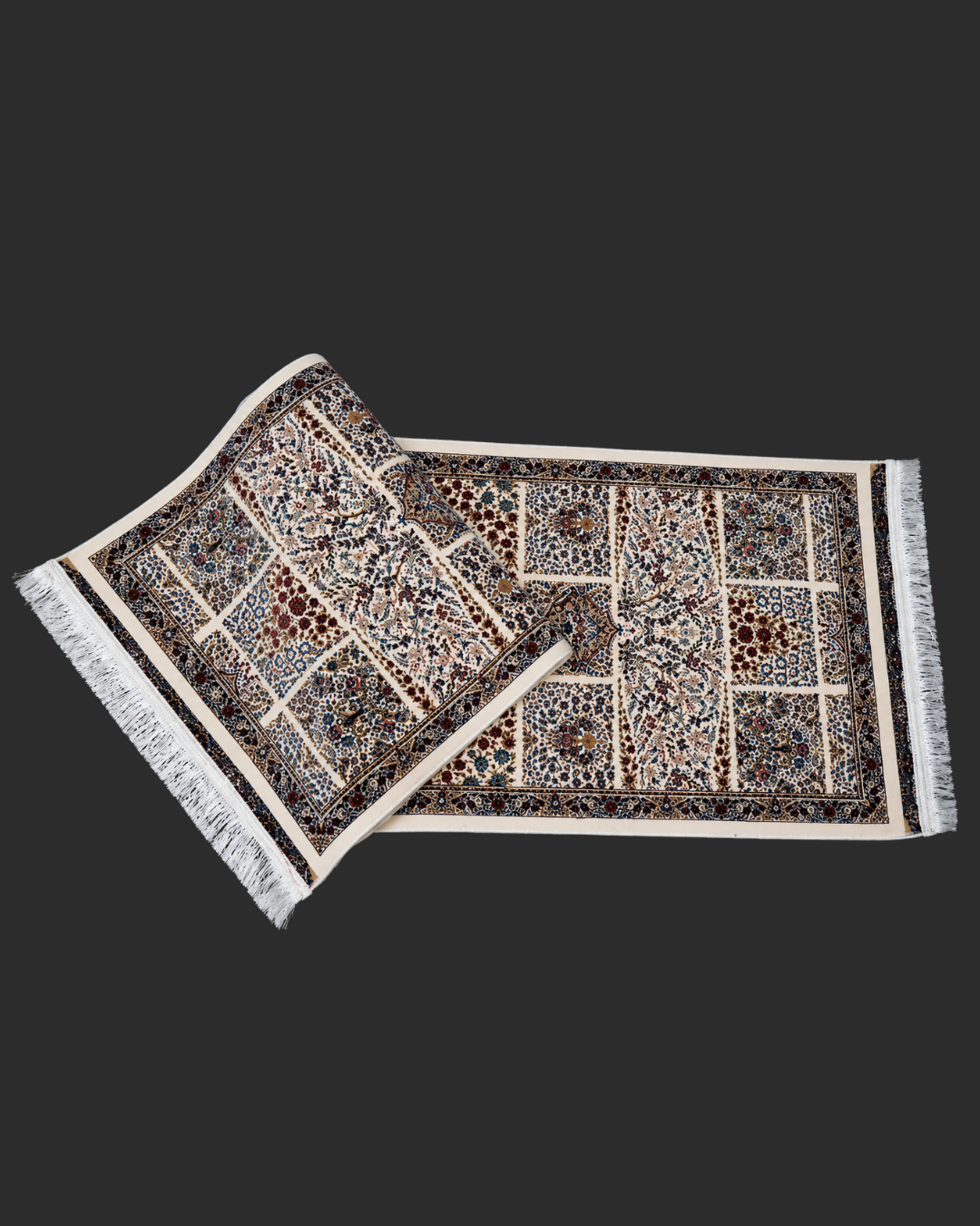 Sarv Silk & Wool Blend Carpet – Amber Blue Vase Floral Runner