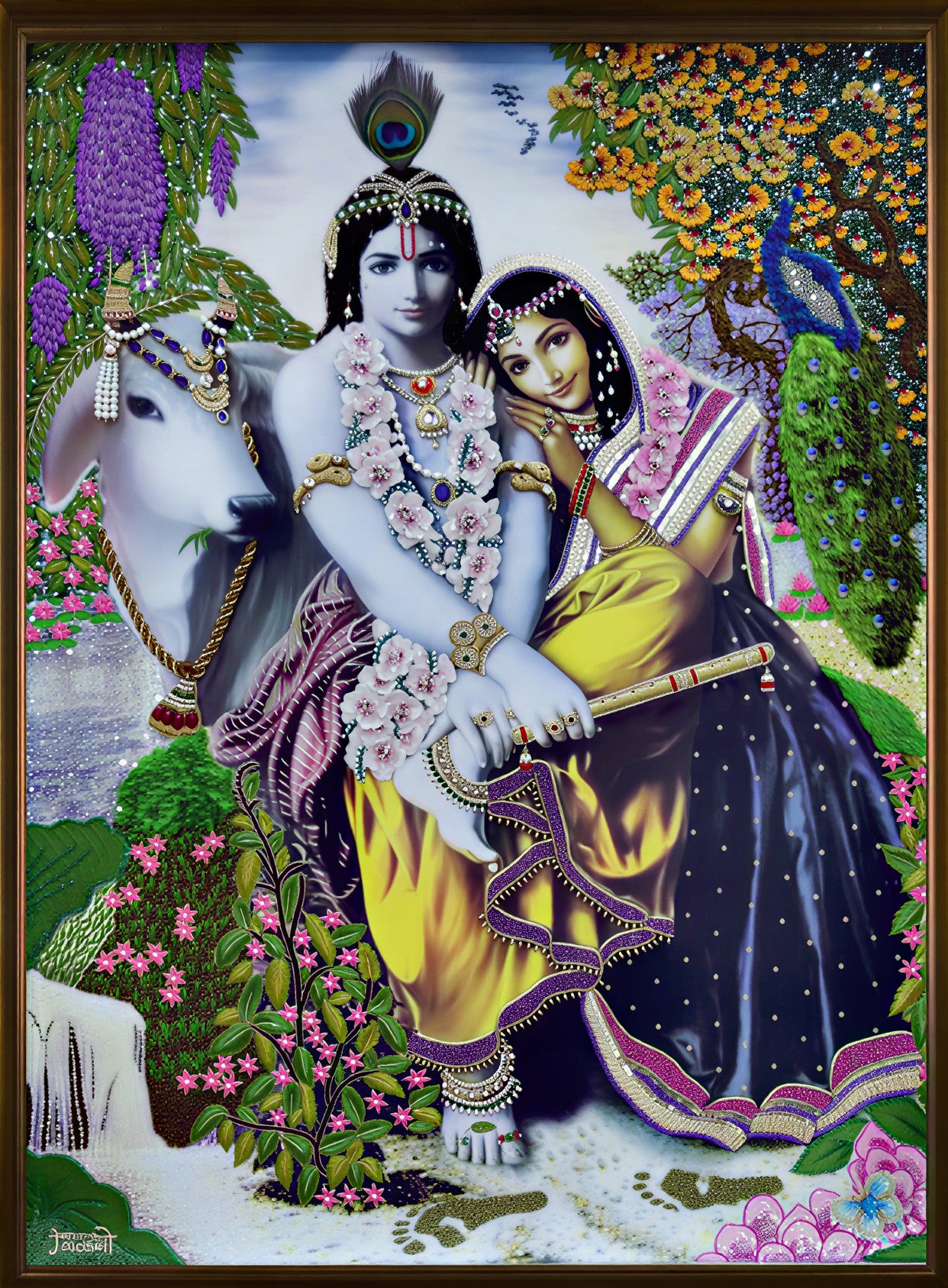Radha Krishna Vanvihar Tapestry